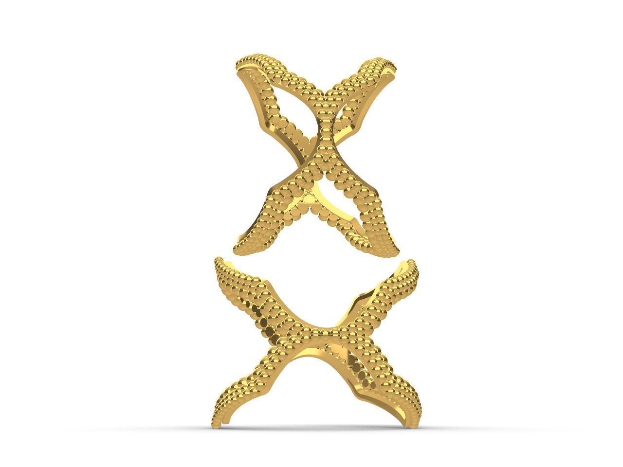 Twisty Hexagon Ring 3D print model_8