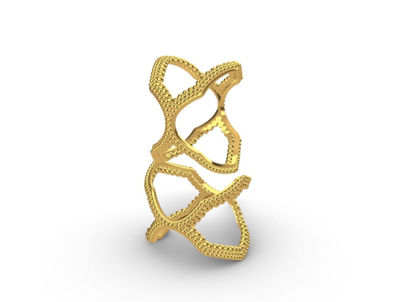 Twisty Hexagon Ring 3D print model_15