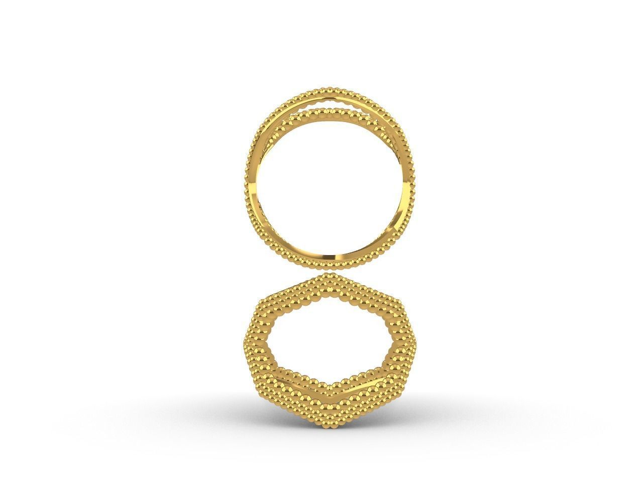 Twisty Hexagon Ring 3D print model_14
