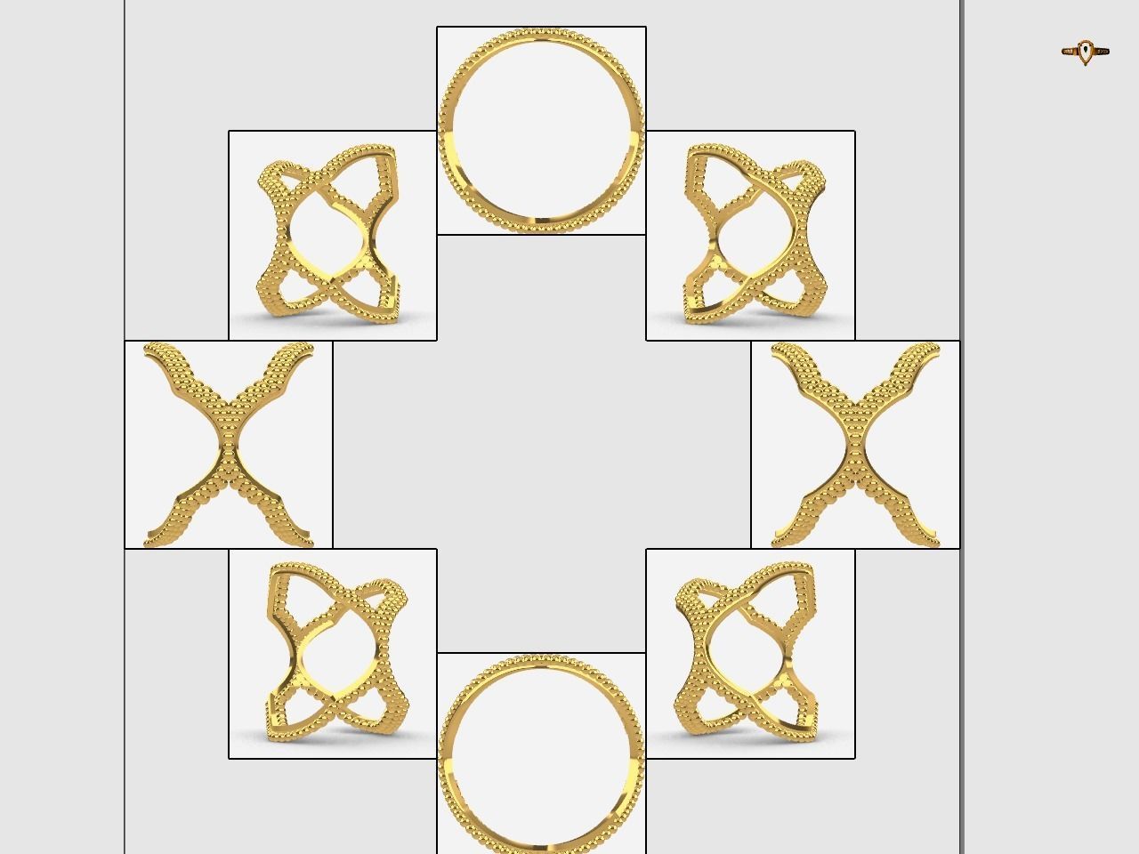 Twisty Hexagon Ring 3D print model_11