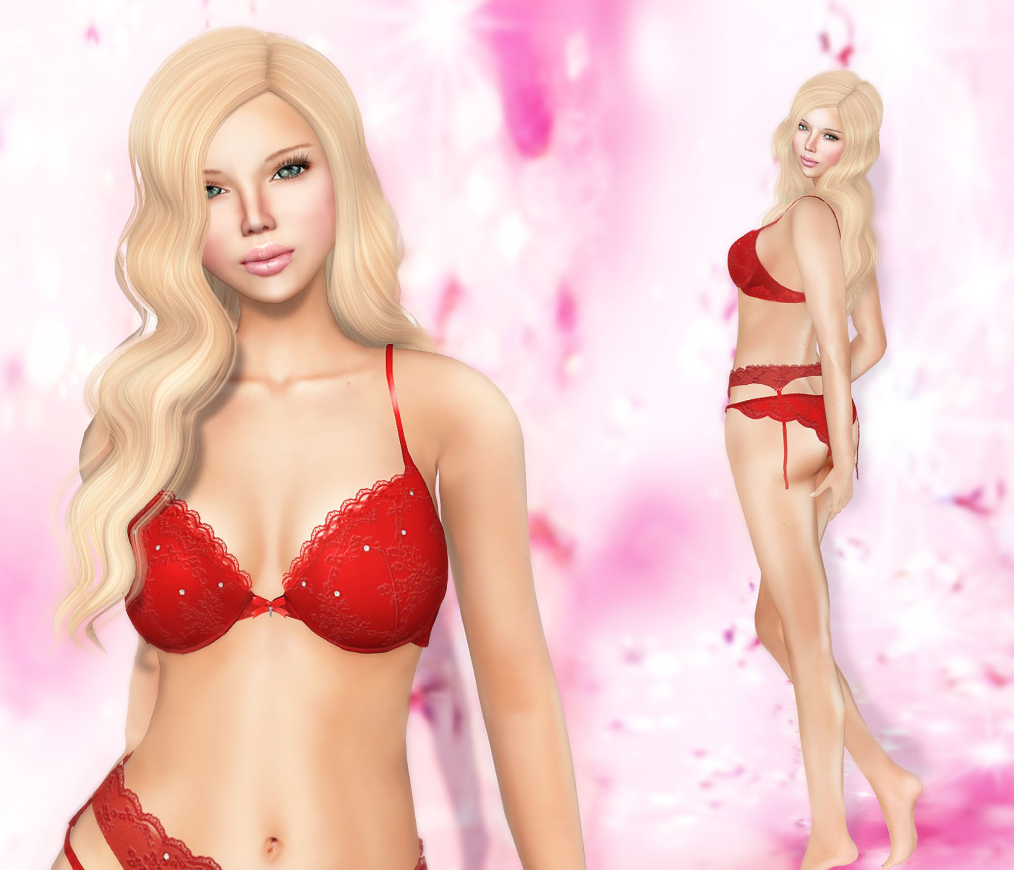 Bombshell Bra Low-poly 3D model_2