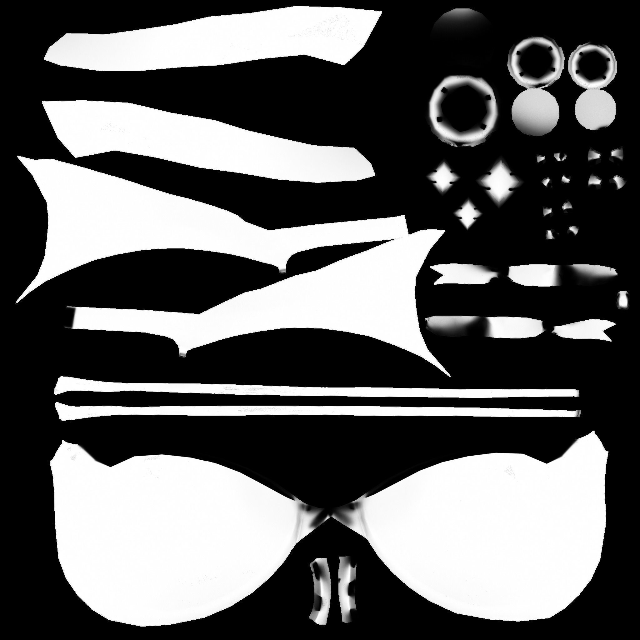 Bombshell Bra Low-poly 3D model_11