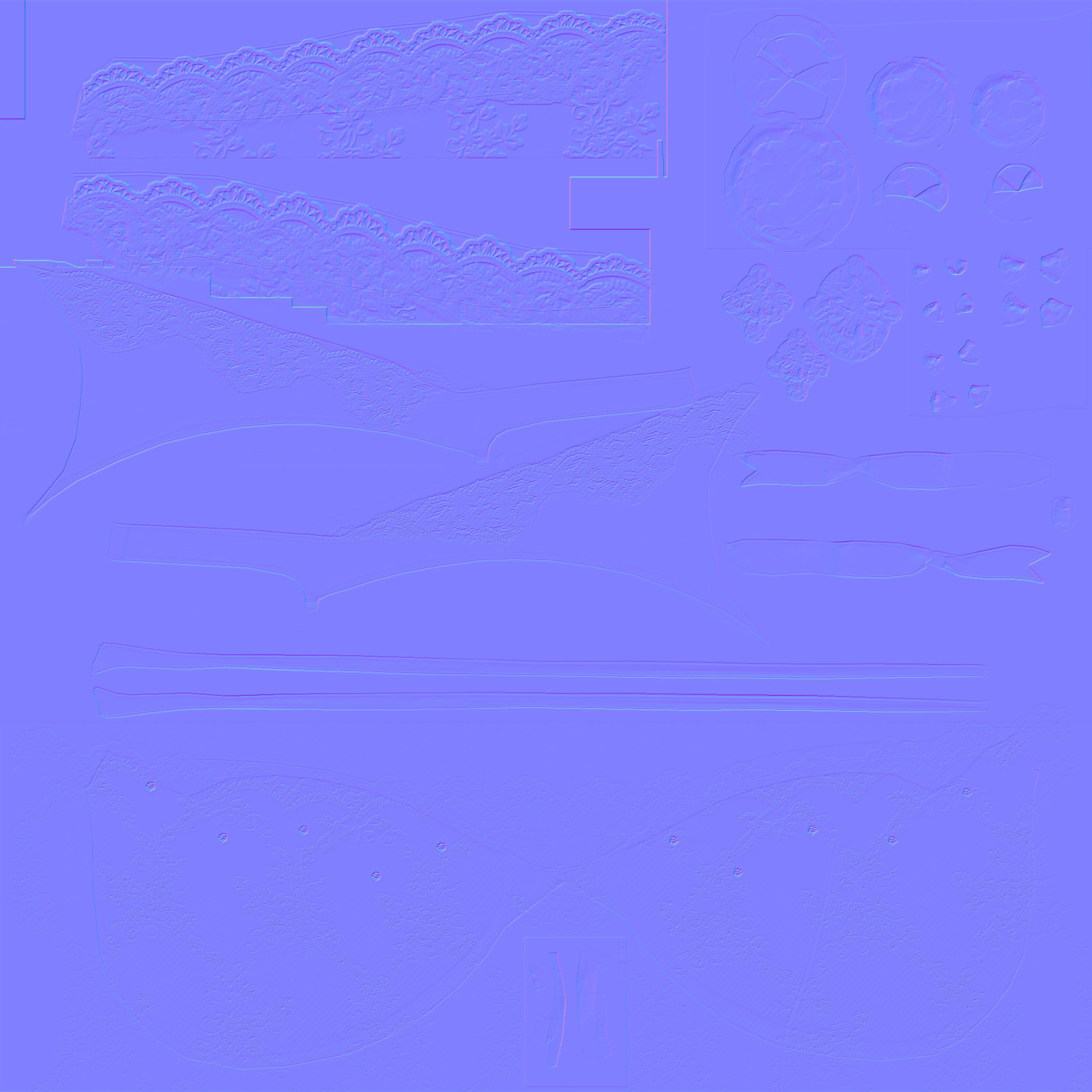 Bombshell Bra Low-poly 3D model_9