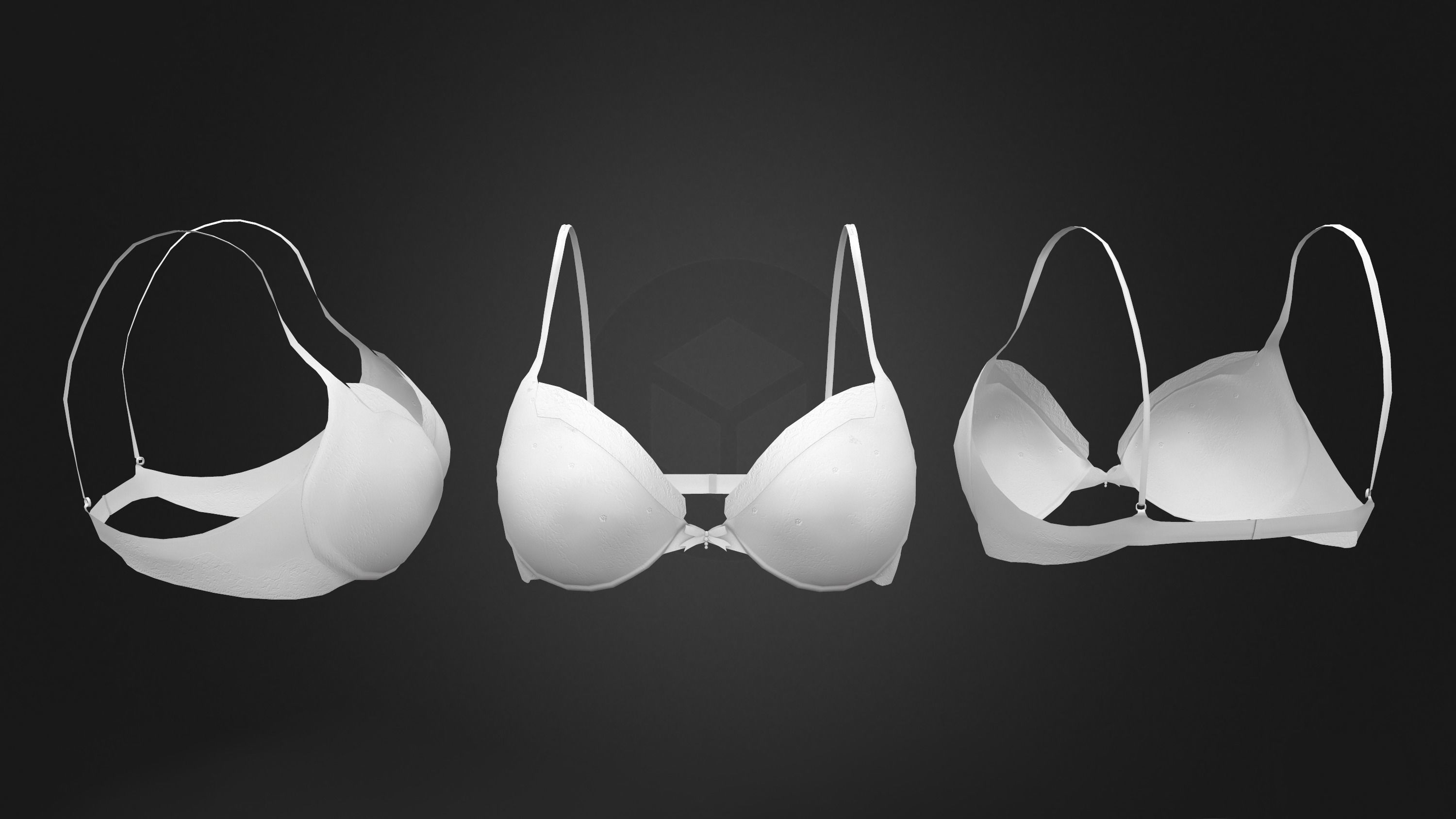 Bombshell Bra Low-poly 3D model_5