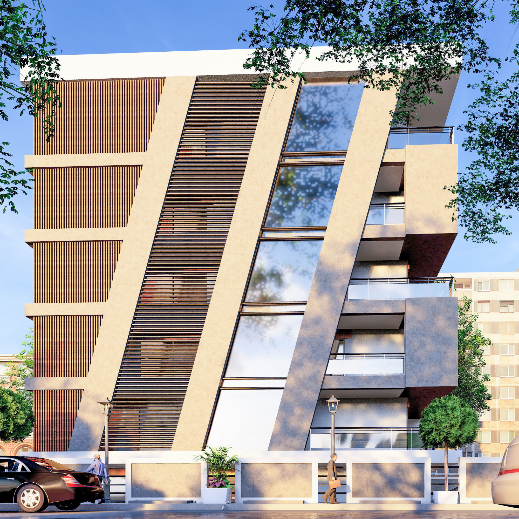 Modern Building N20 3D model_1