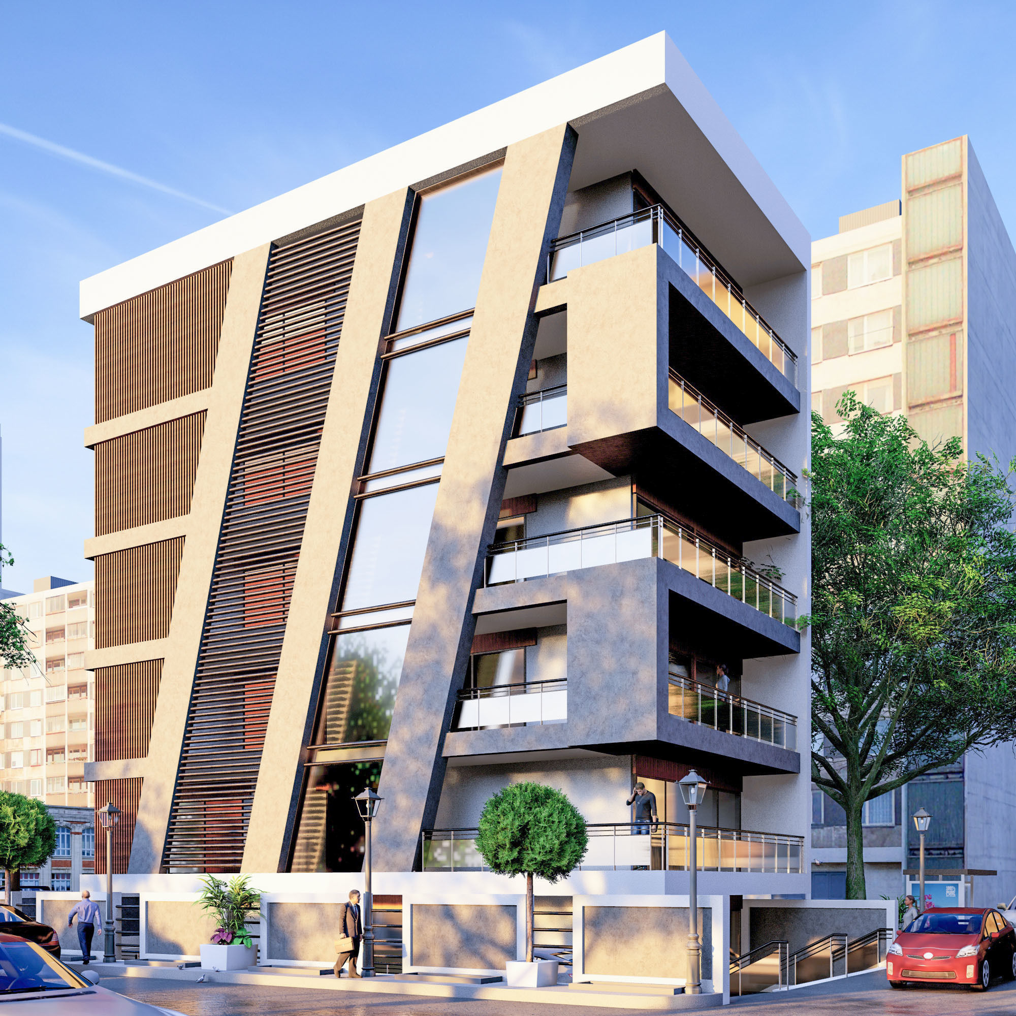 Modern Building N20 3D model_7