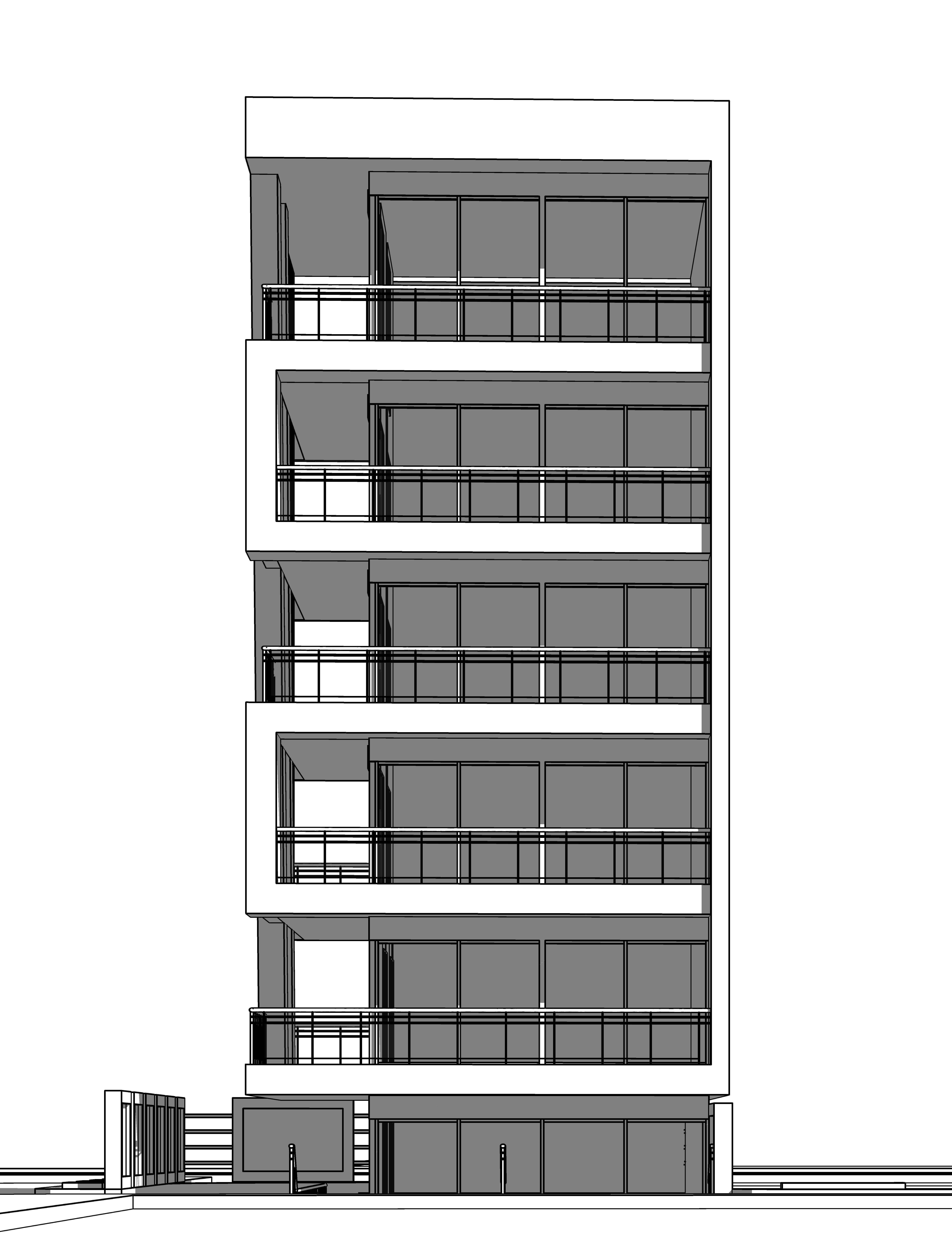 Modern Building N20 3D model_13