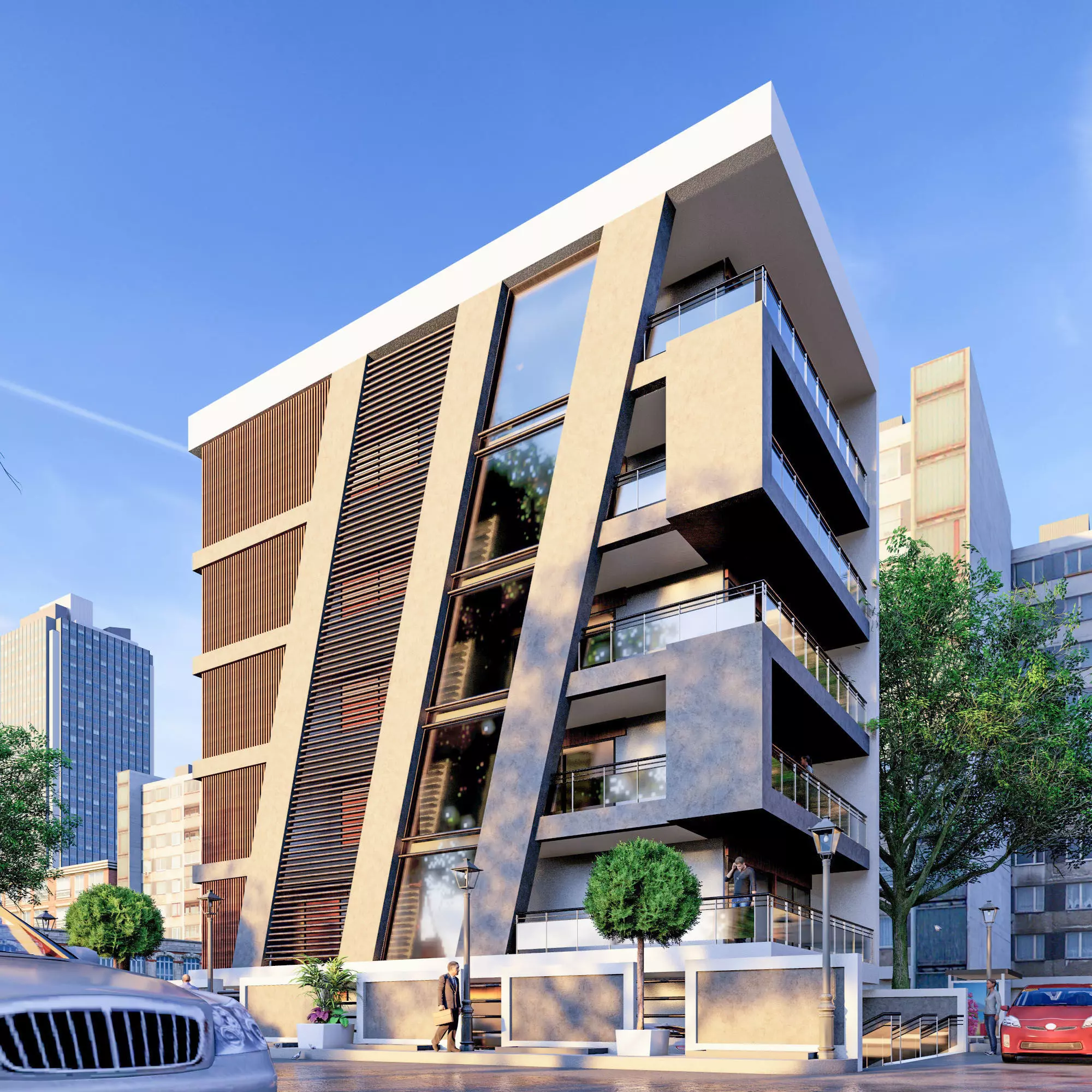 Modern Building N20 3D model_0