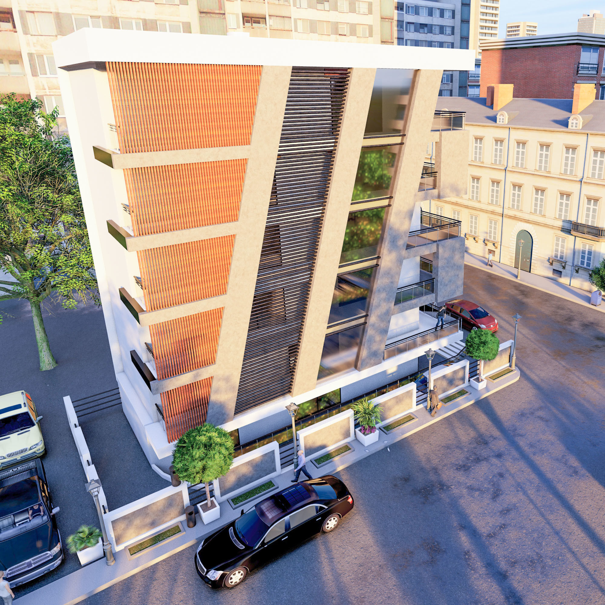 Modern Building N20 3D model_2