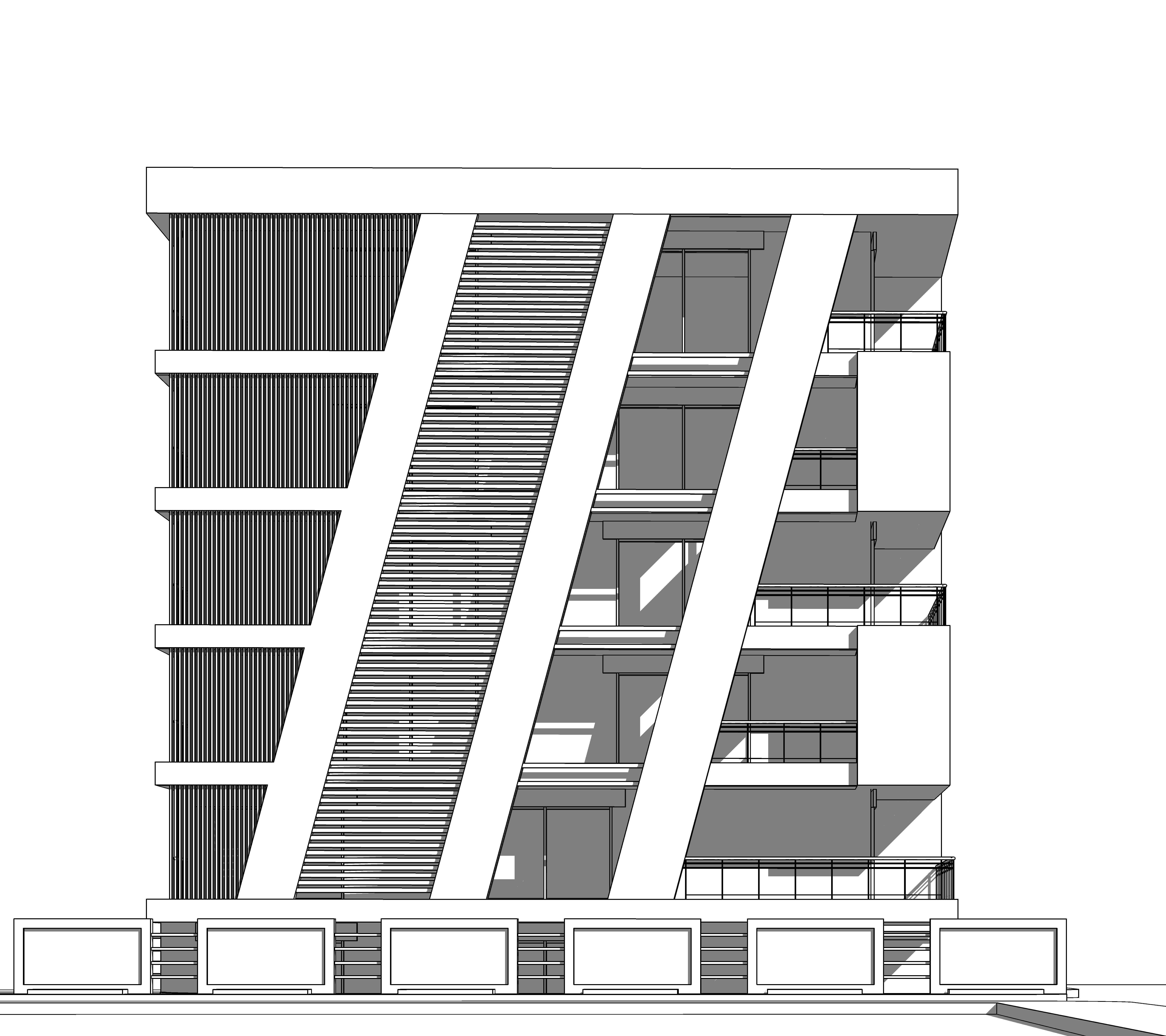 Modern Building N20 3D model_12