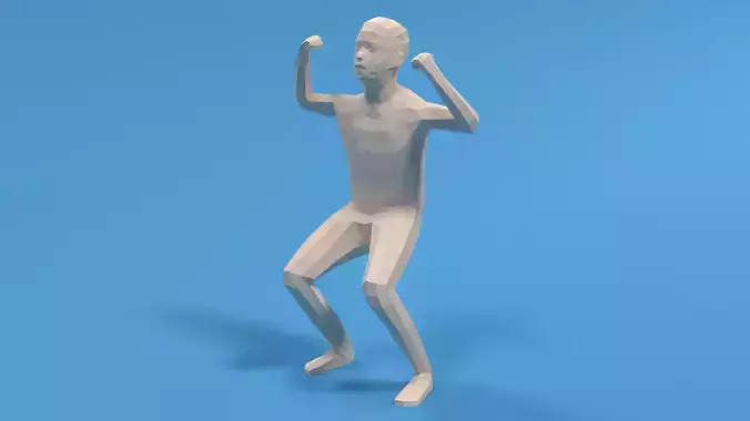 Low Poly Strong Kid
