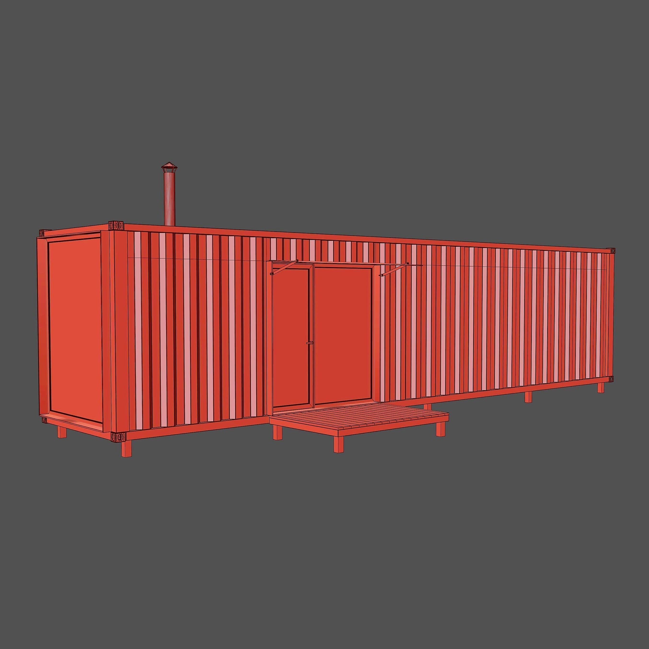 Container house 3D model_7