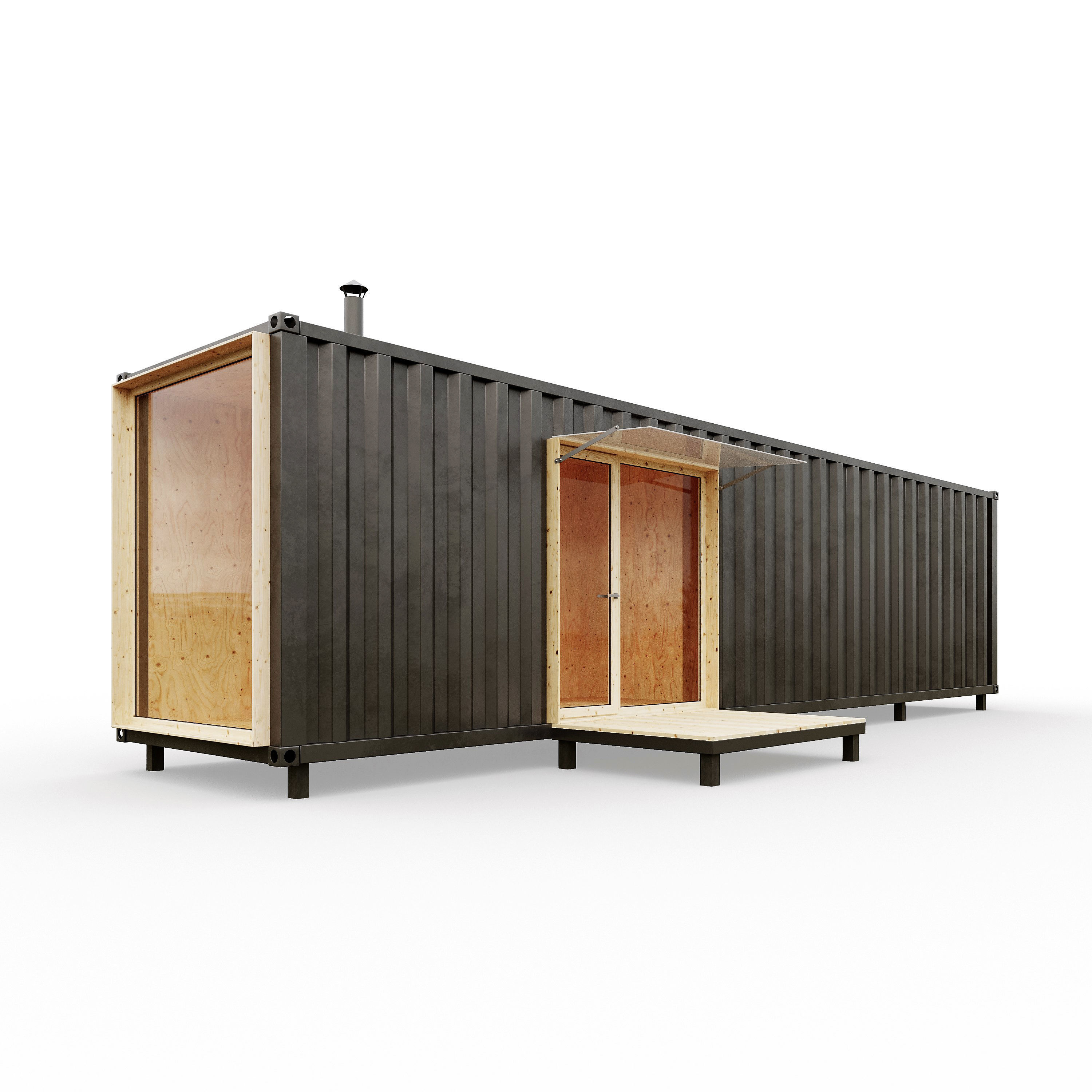 Container house 3D model_1