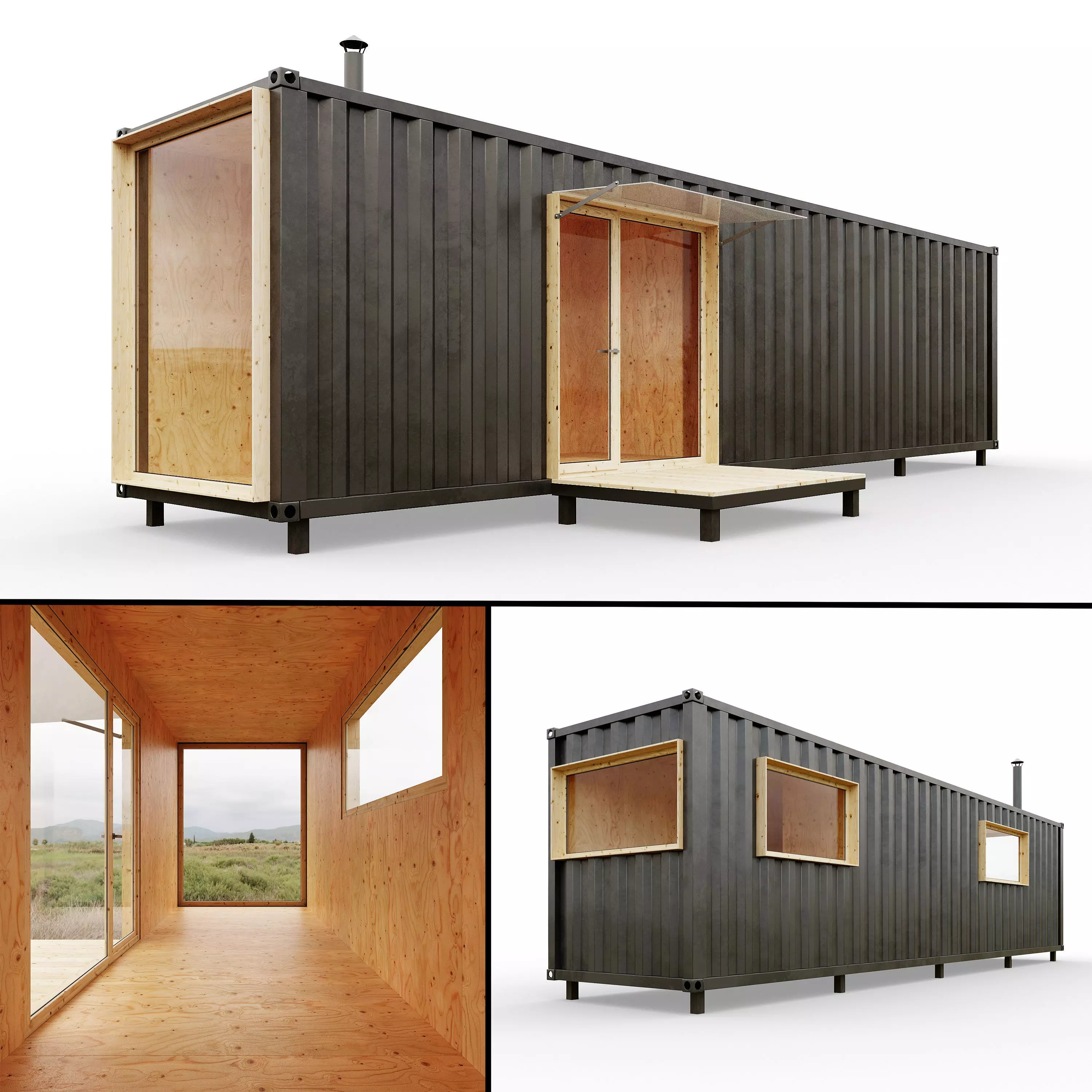 Container house 3D model_0