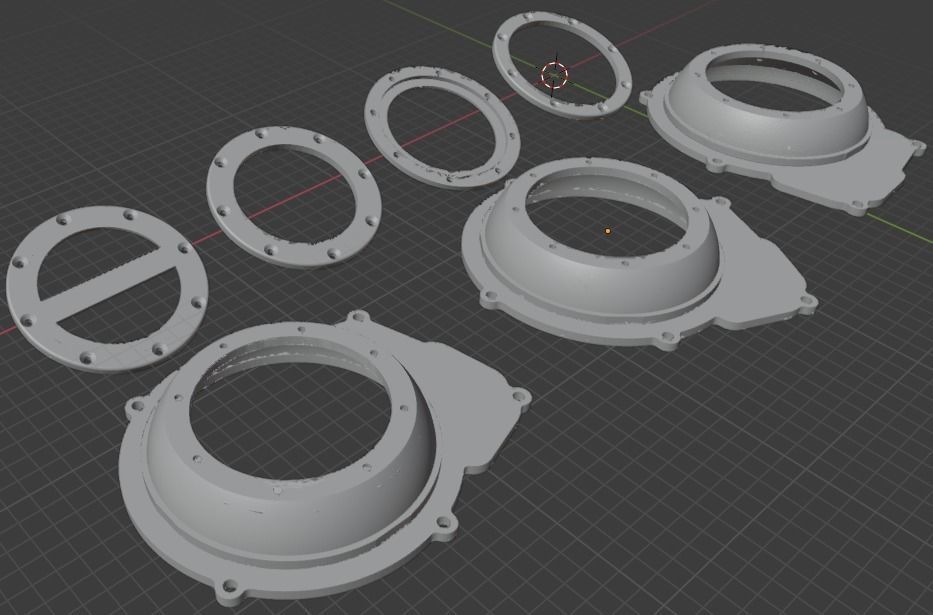 3x AM6 EBS DB50 Ignition and chain Covers 3D print model_1