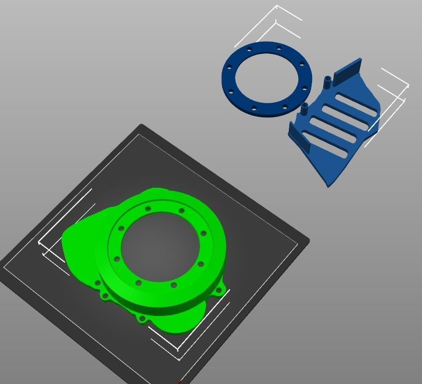 3x AM6 EBS DB50 Ignition and chain Covers 3D print model_5