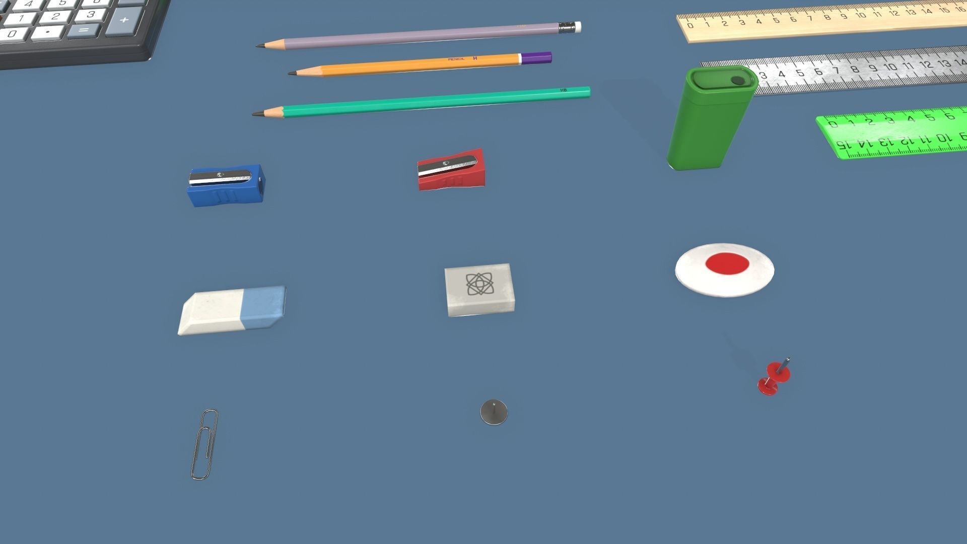 Stationery Low-poly 3D model_8