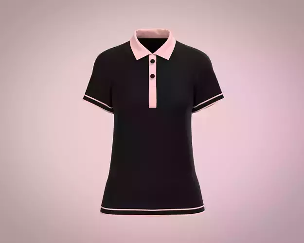 Ladies Black Polo