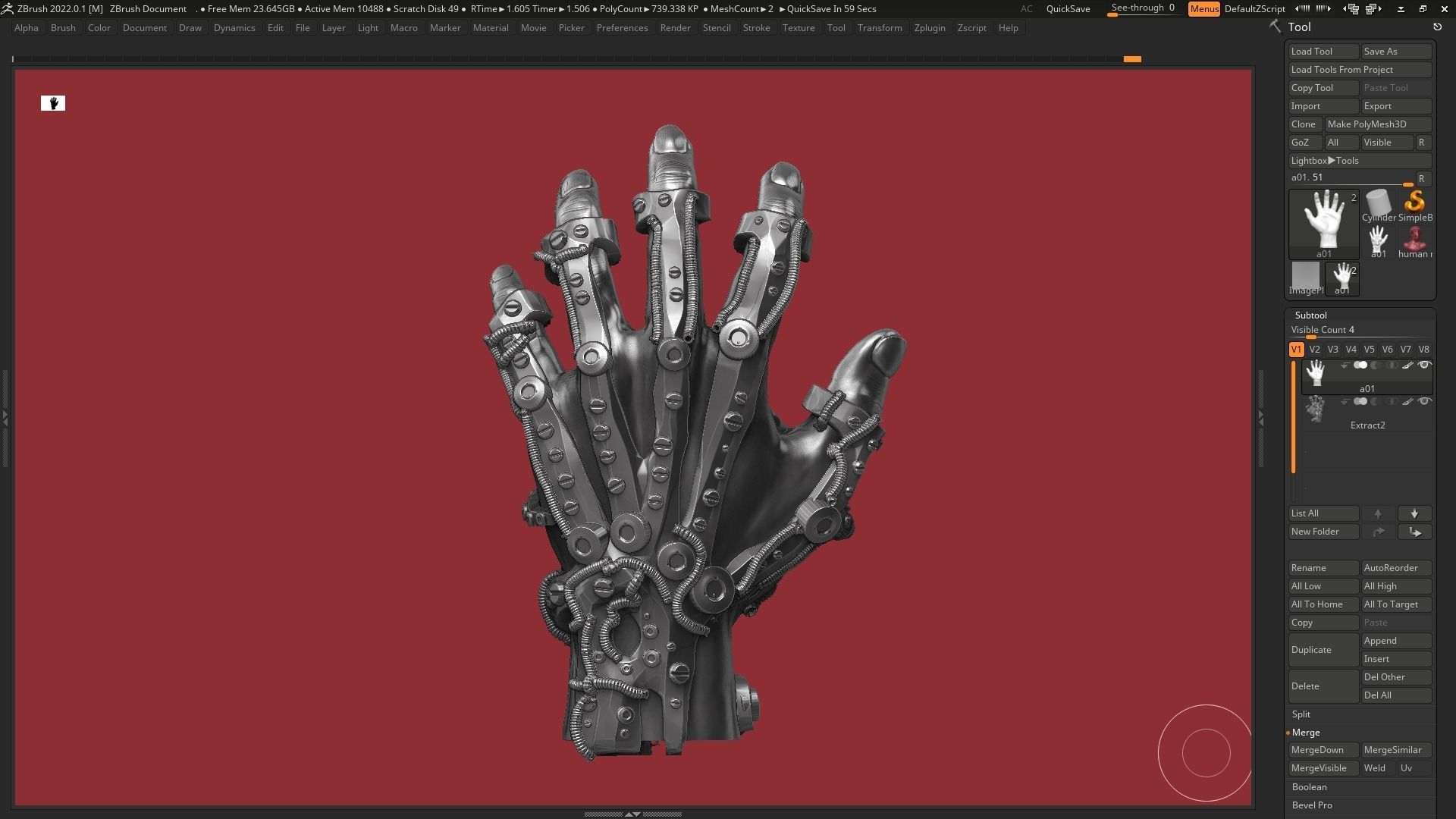 Robot hand a01 3d print model 3D print model_2