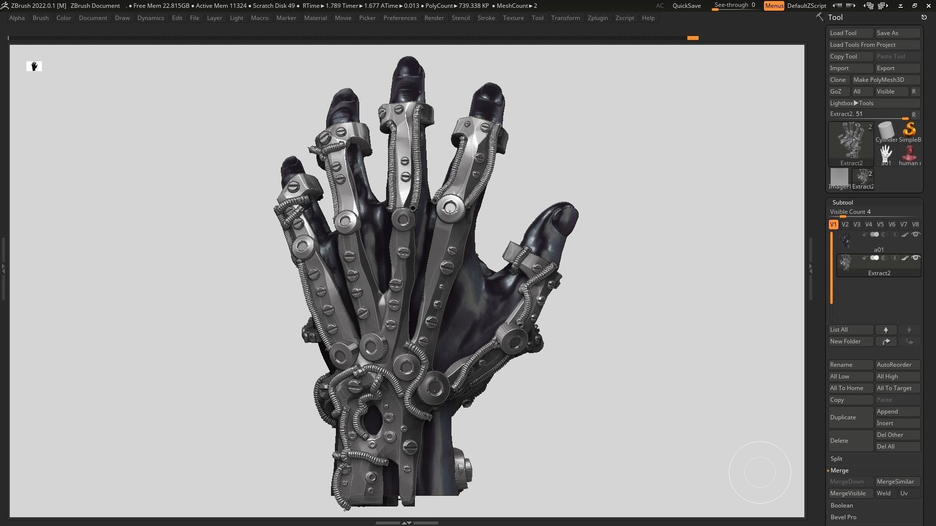 Robot hand a01 3d print model 3D print model_8