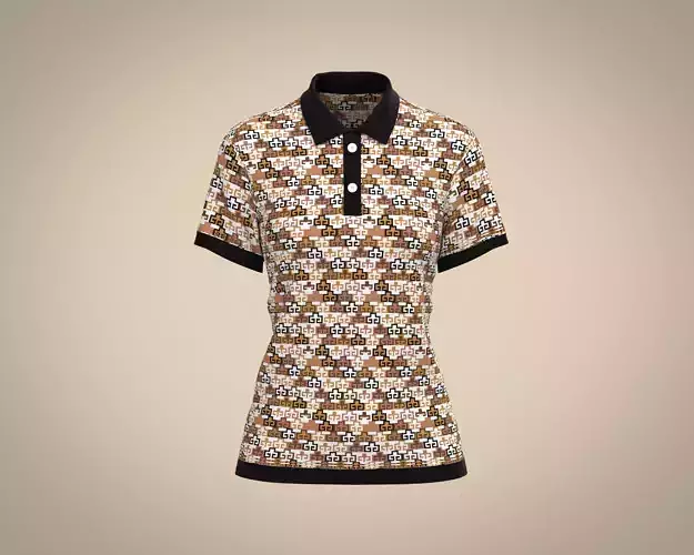 Ladies Printed Polo Tops