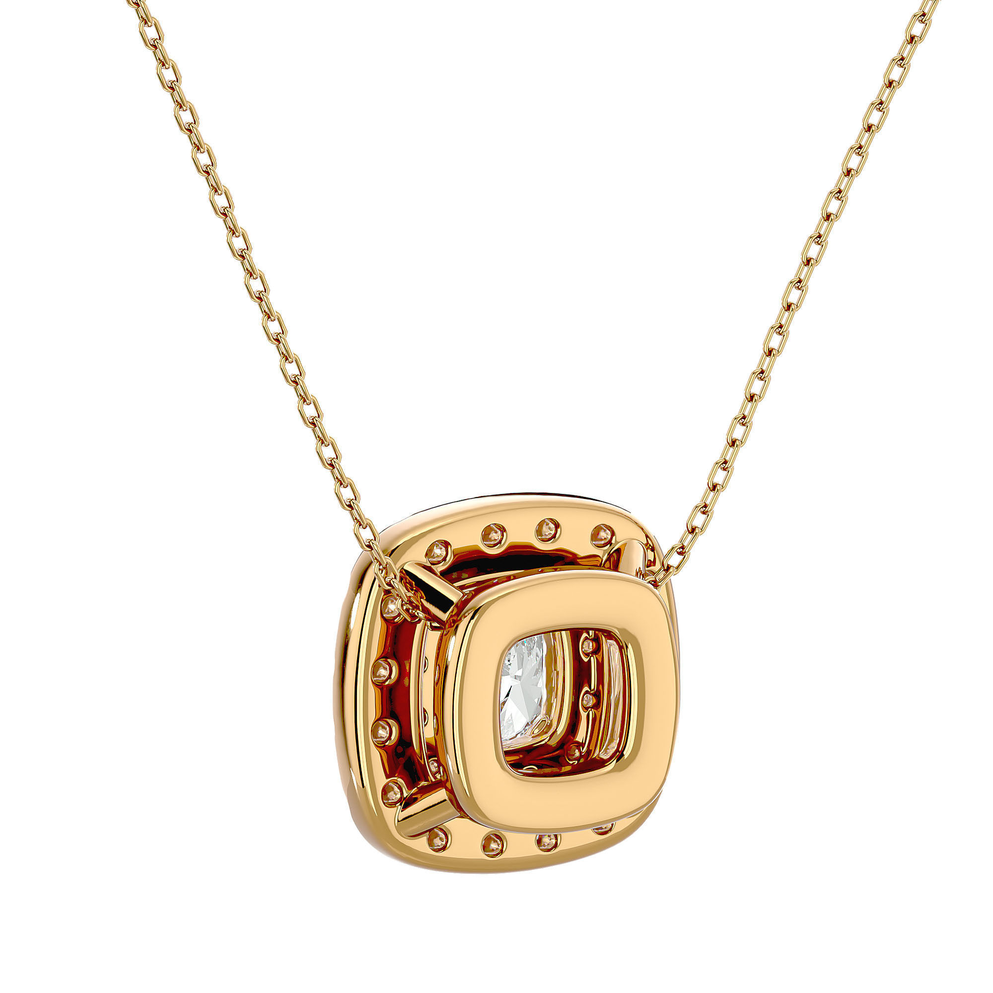 Pendant model gold with diamond 3D print model_11