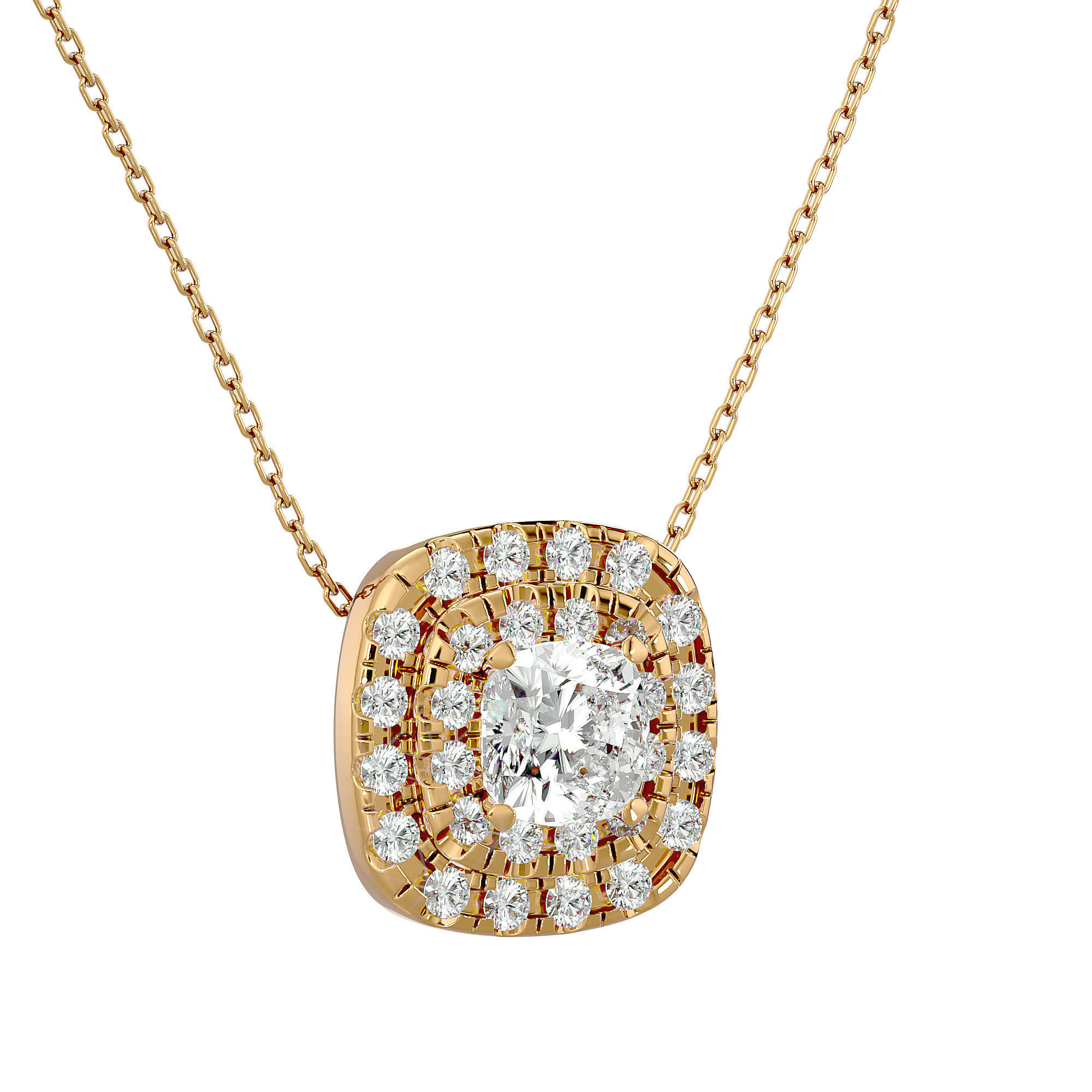 Pendant model gold with diamond 3D print model_5