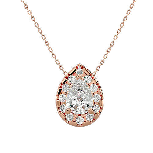 Pendant model gold with diamond 3D print model