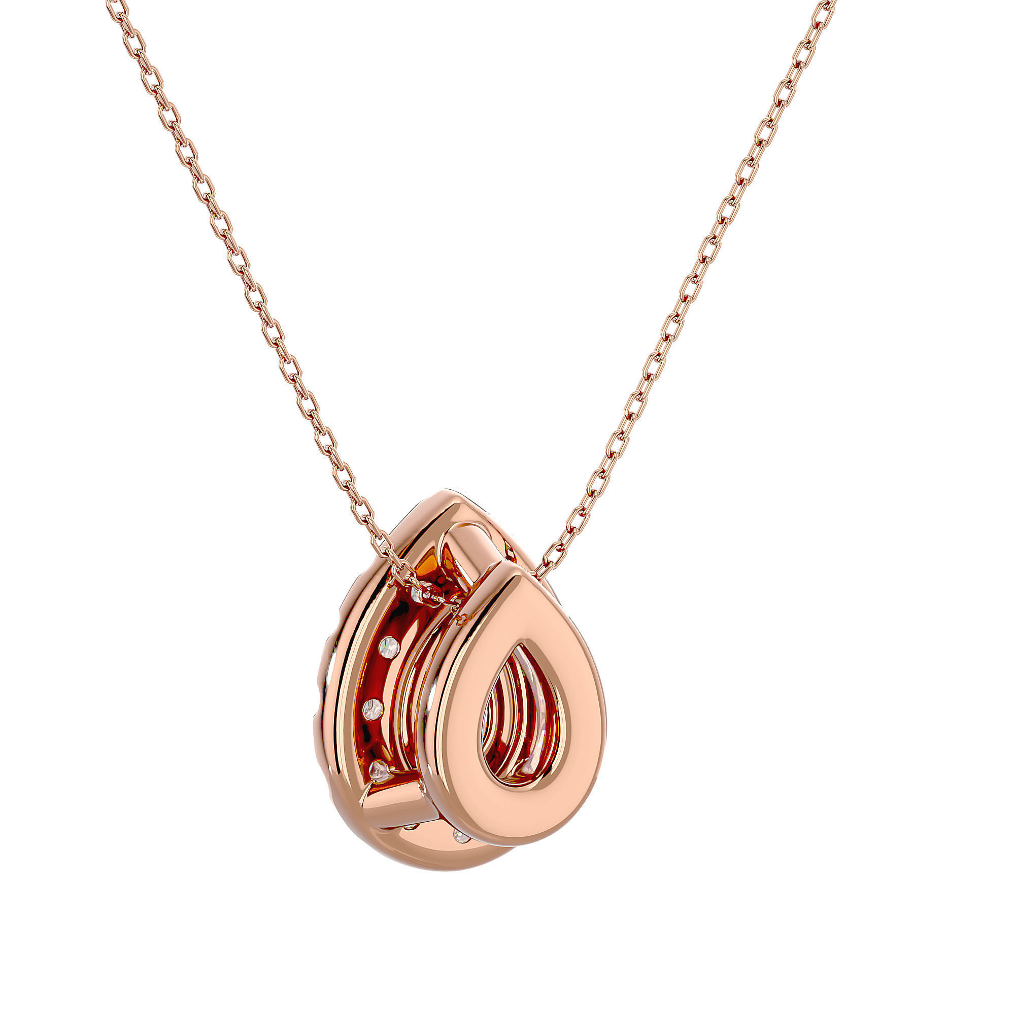Pendant model gold with diamond 3D print model_11