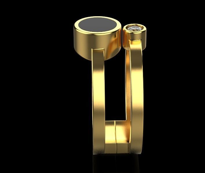 enamel and gemstone ring 3D print model_9