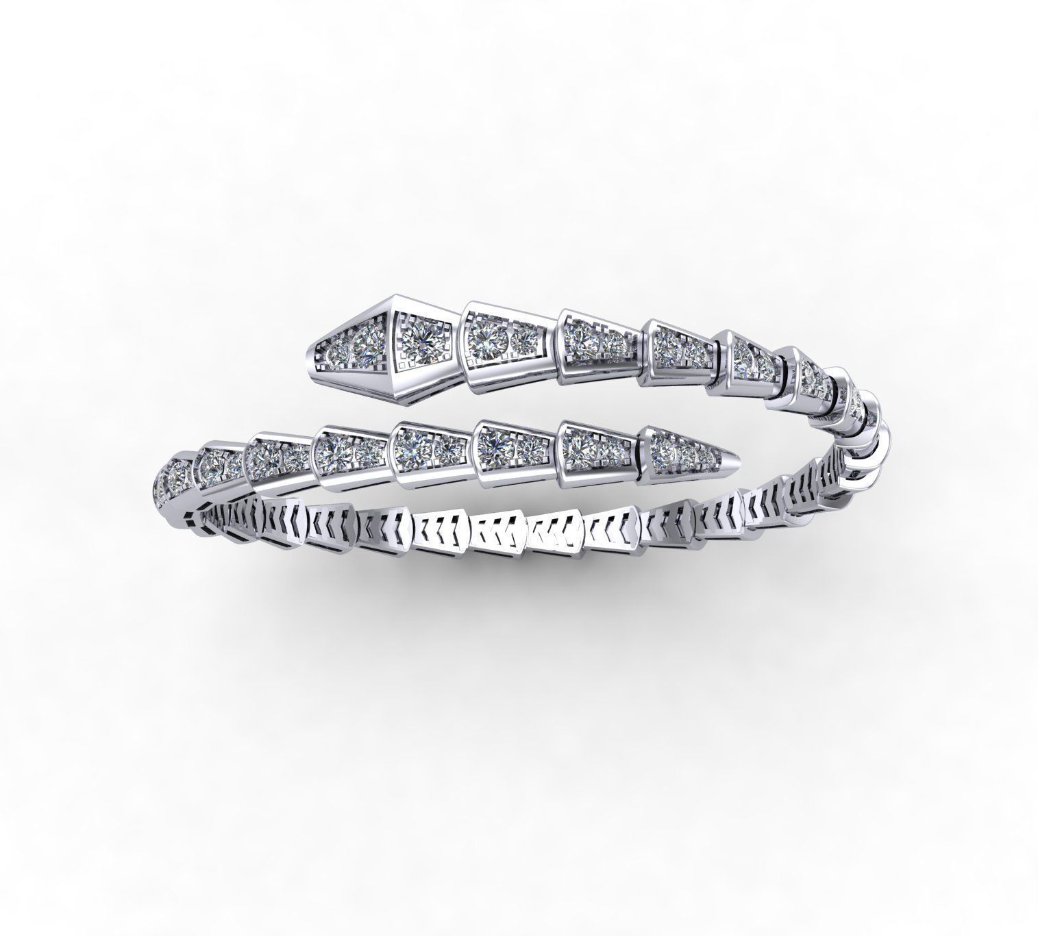 BVL full diamond bracelet 3D print model_3