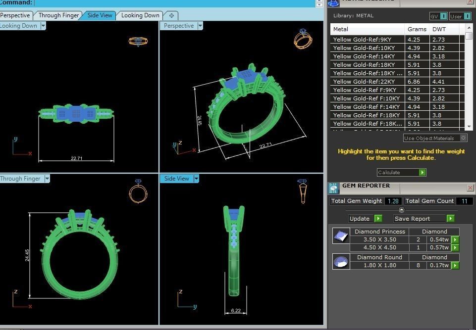 Solitaire ring model 3D print model_4