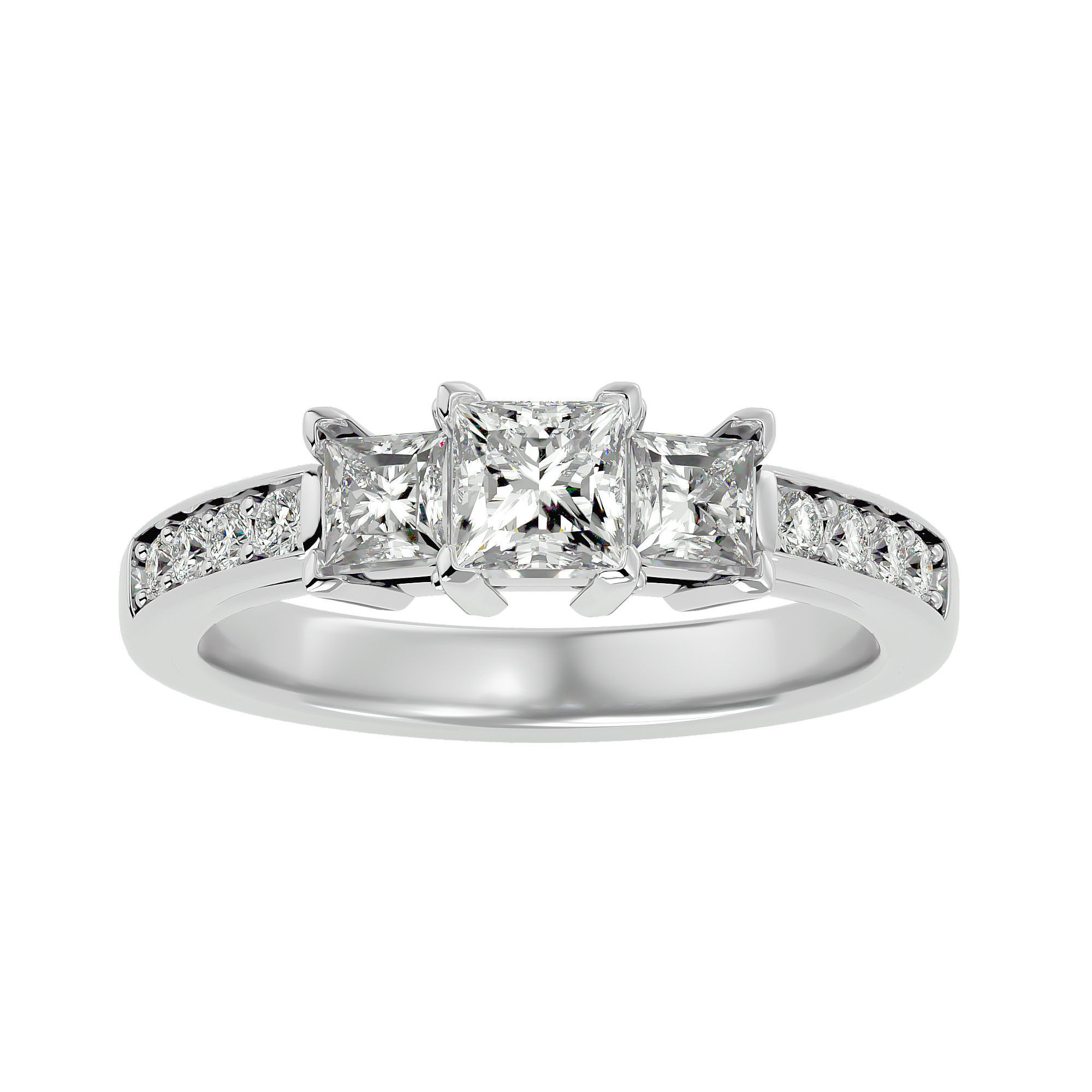 Solitaire ring model 3D print model_2