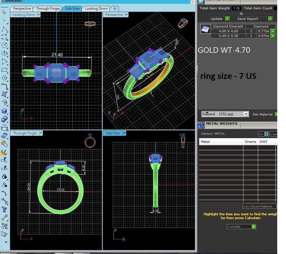 Solitaire ring model 3D print model_3