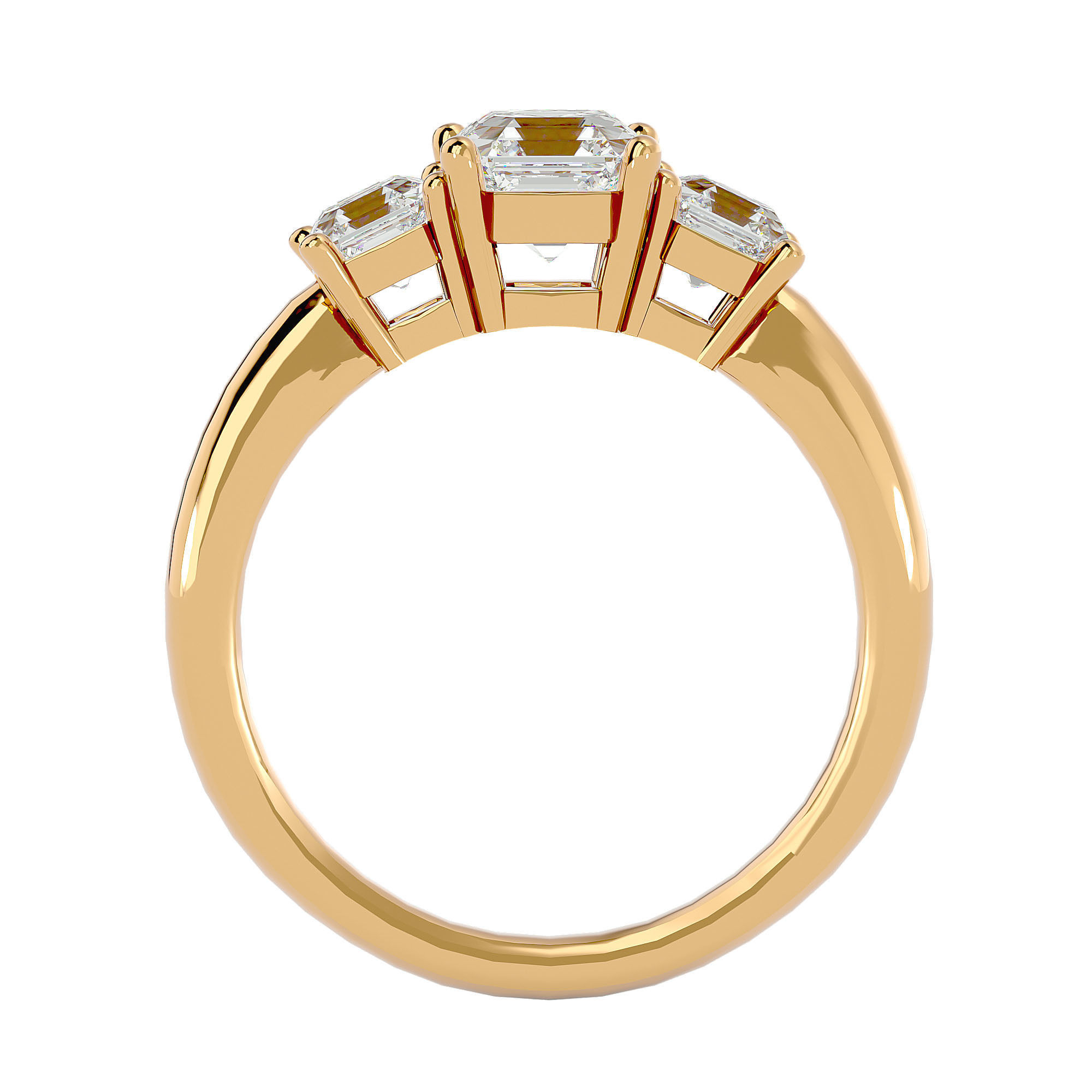Solitaire ring model 3D print model_5