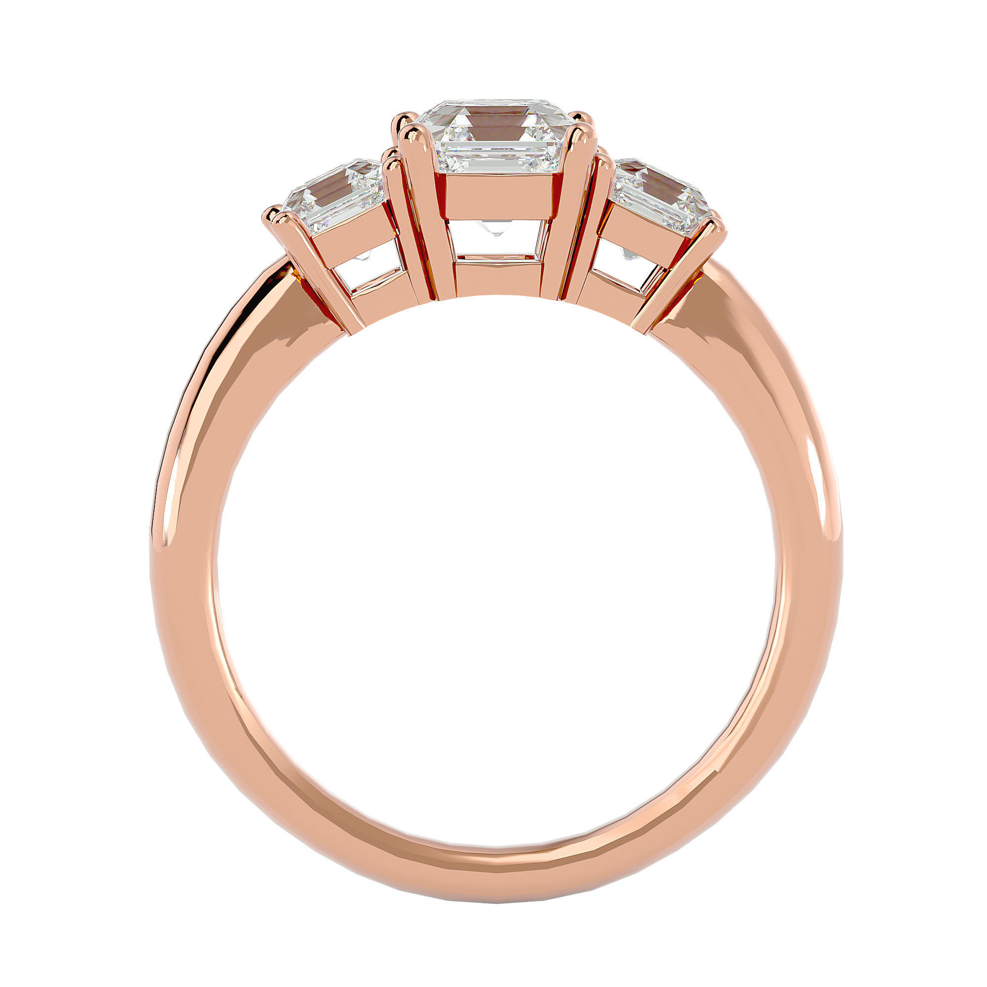 Solitaire ring model 3D print model_6