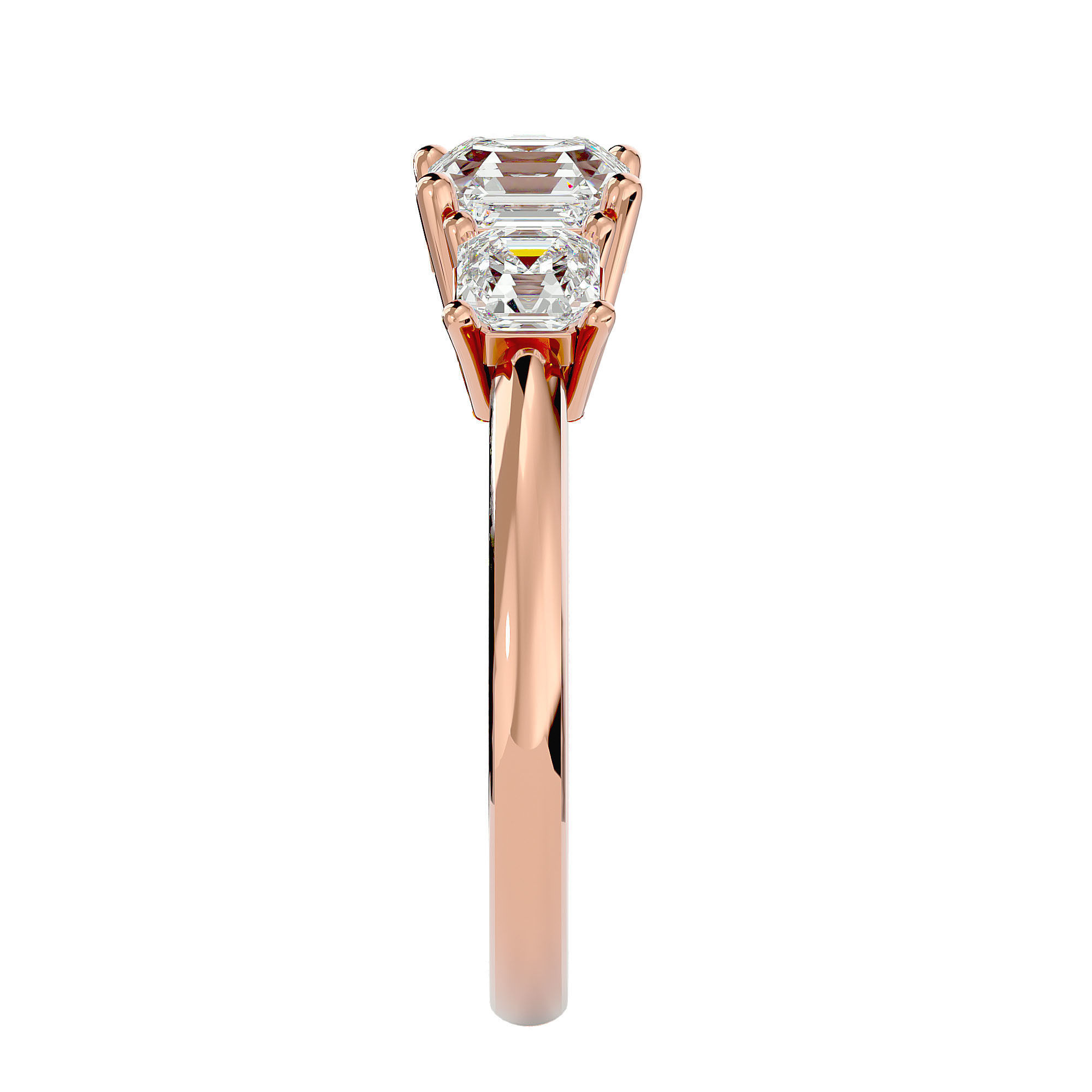 Solitaire ring model 3D print model_8