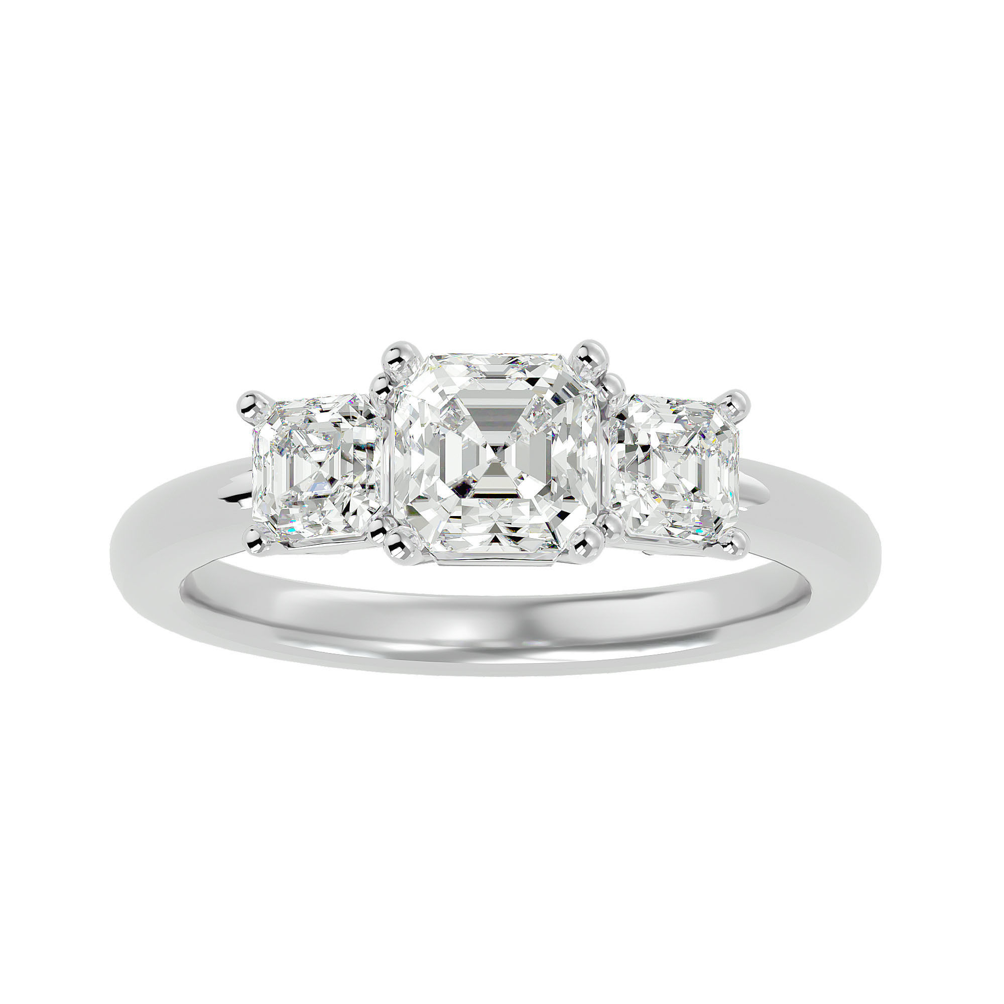 Solitaire ring model 3D print model_2