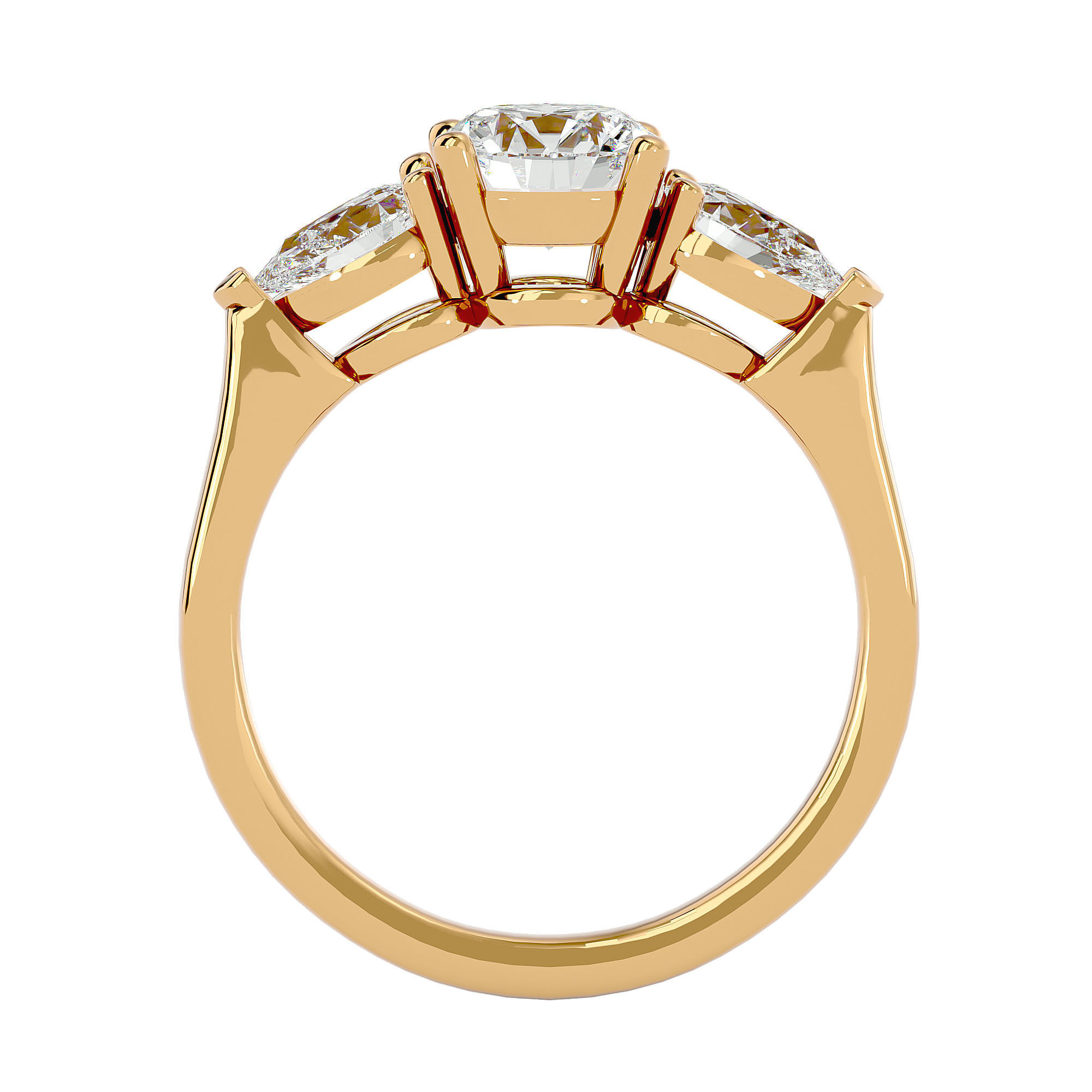 Solitaire ring model 3D print model_5