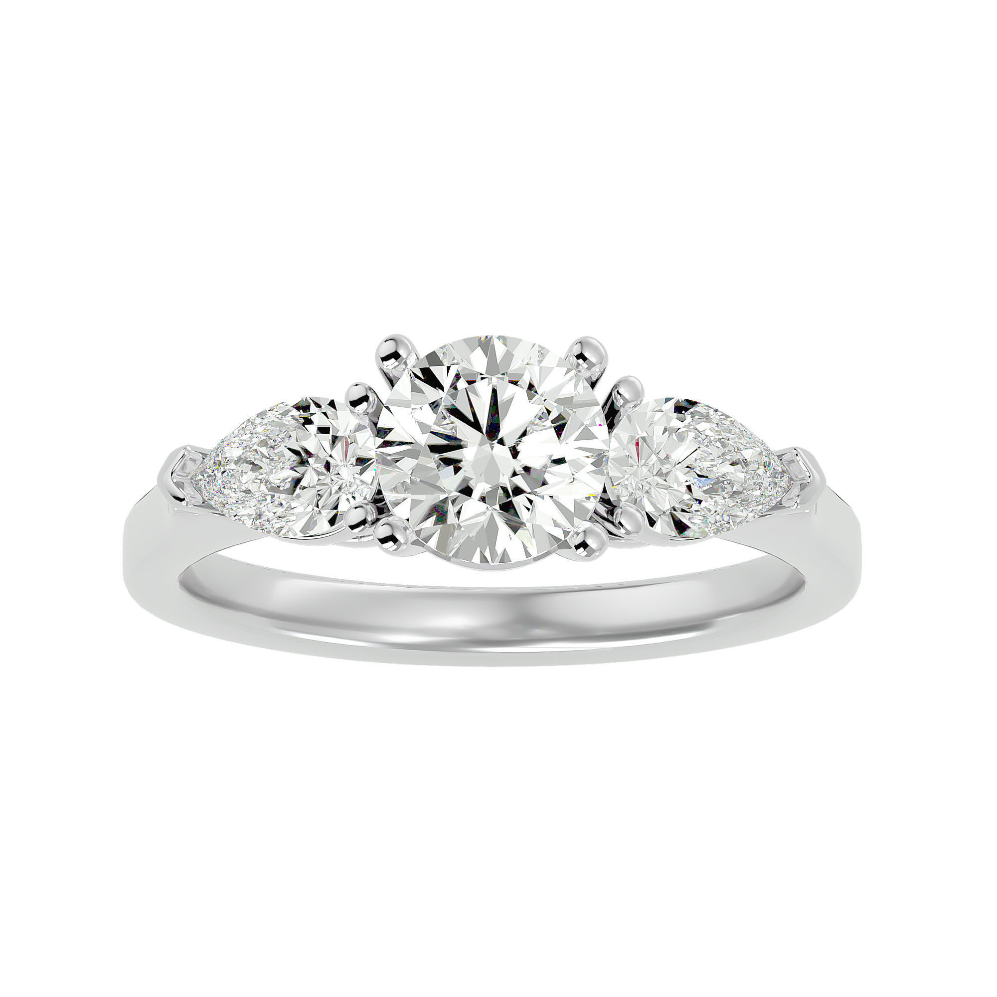 Solitaire ring model 3D print model_2