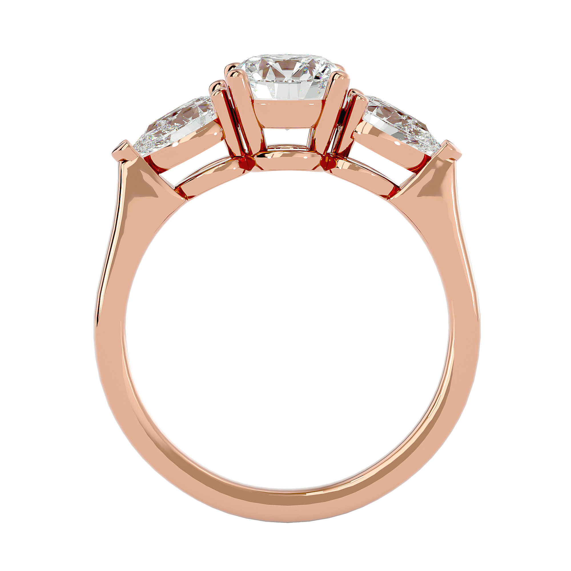 Solitaire ring model 3D print model_6