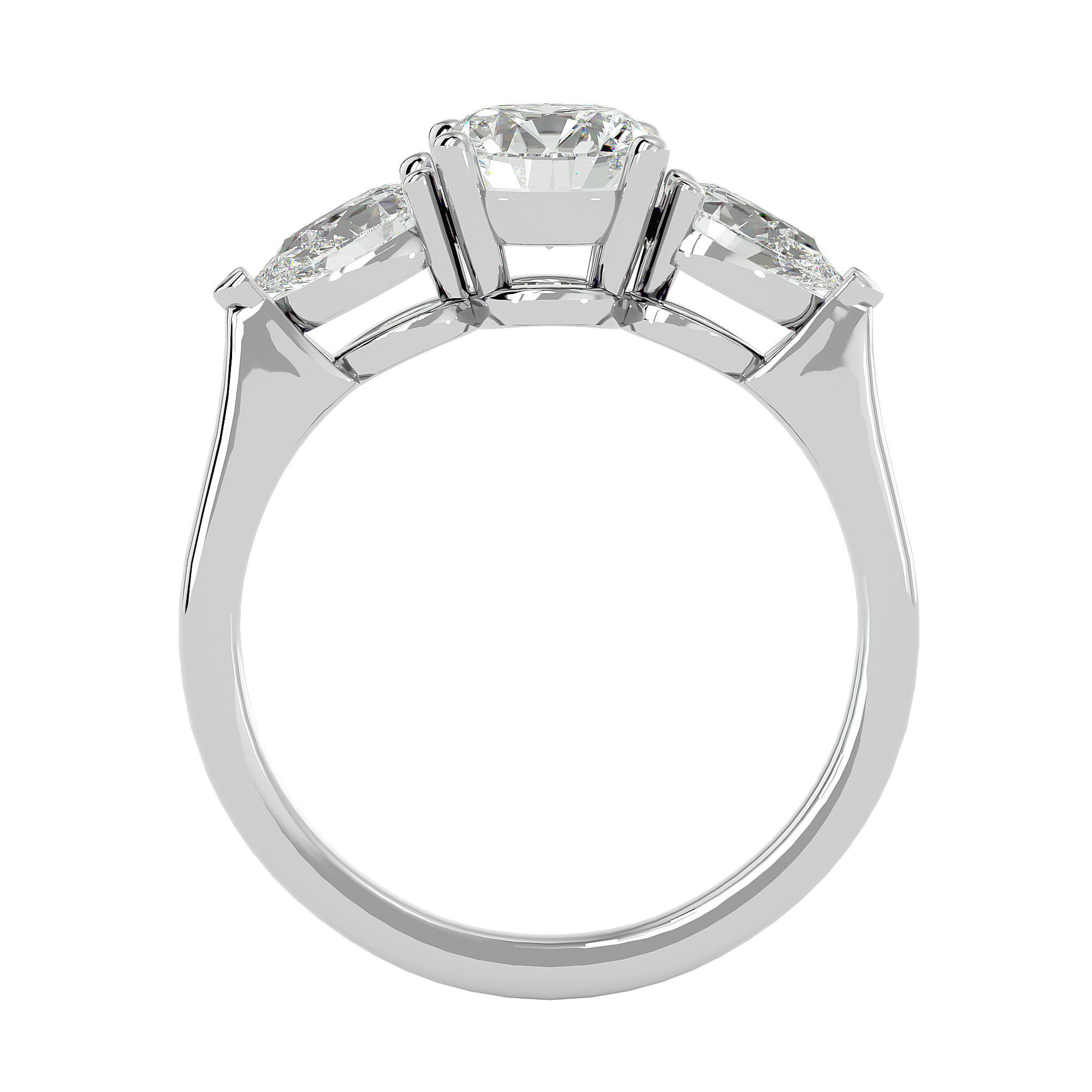 Solitaire ring model 3D print model_3