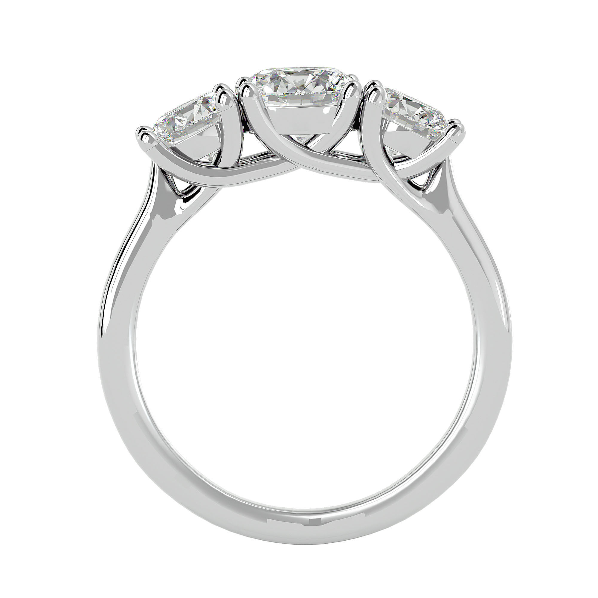 Solitaire ring model 3D print model_3