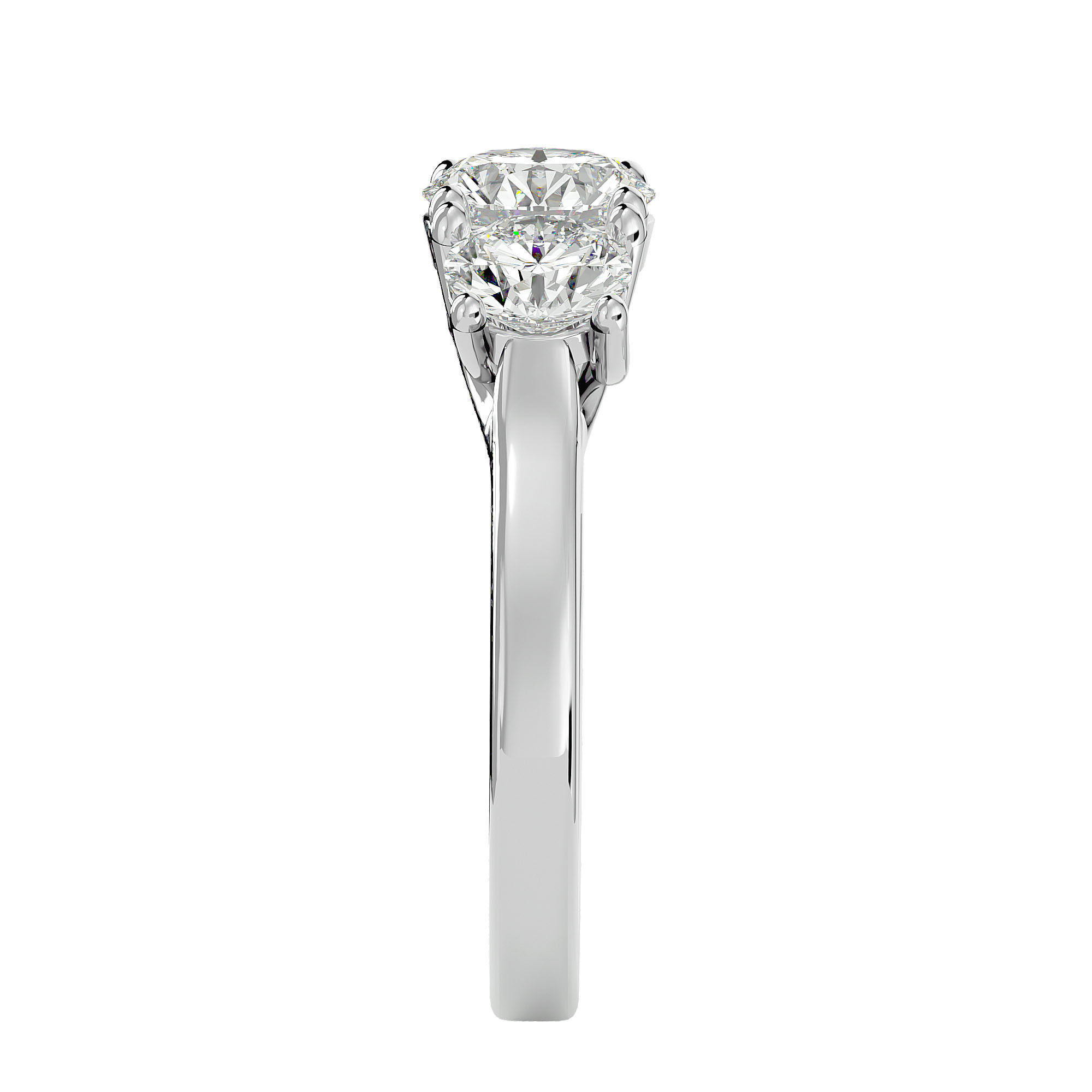 Solitaire ring model 3D print model_8