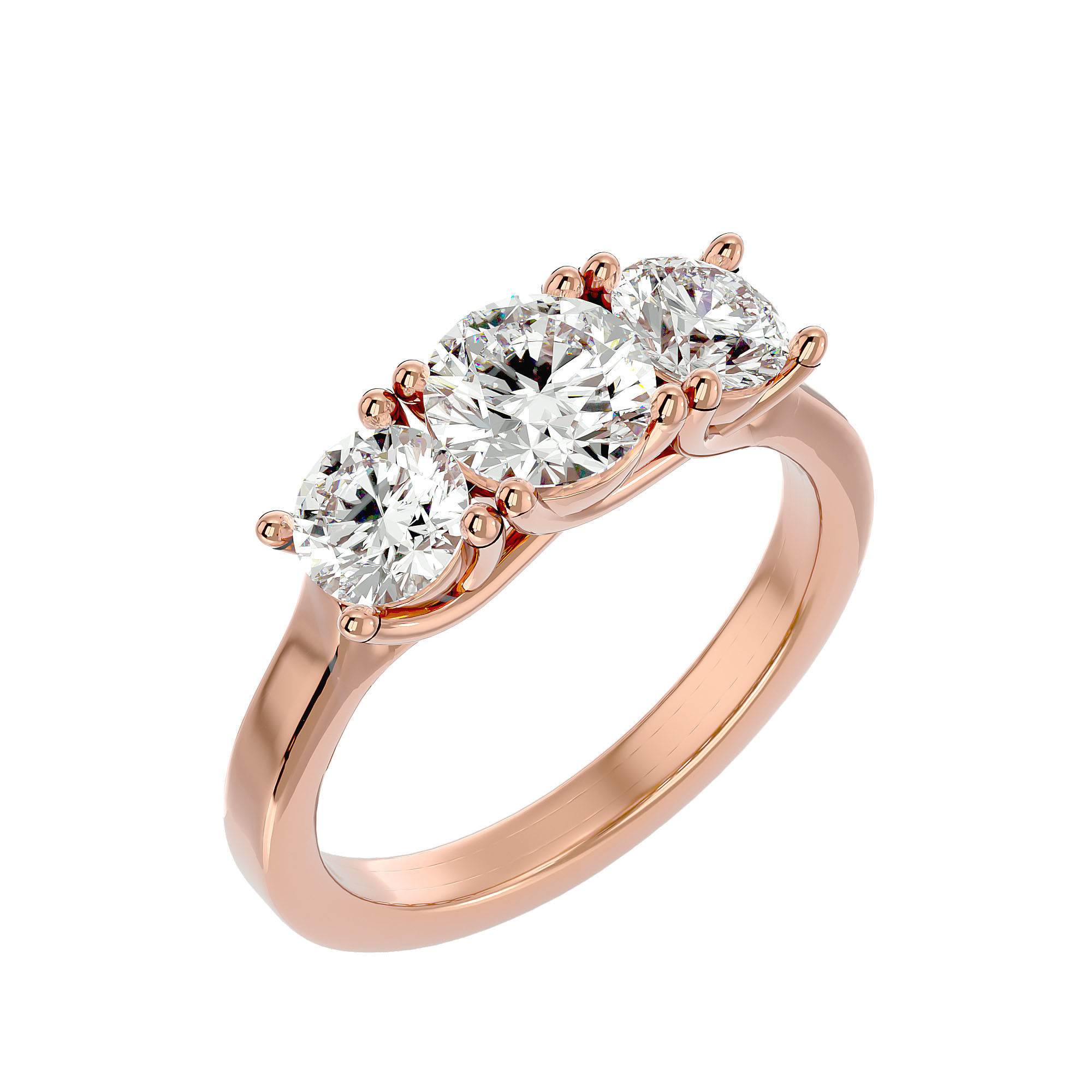 Solitaire ring model 3D print model_11