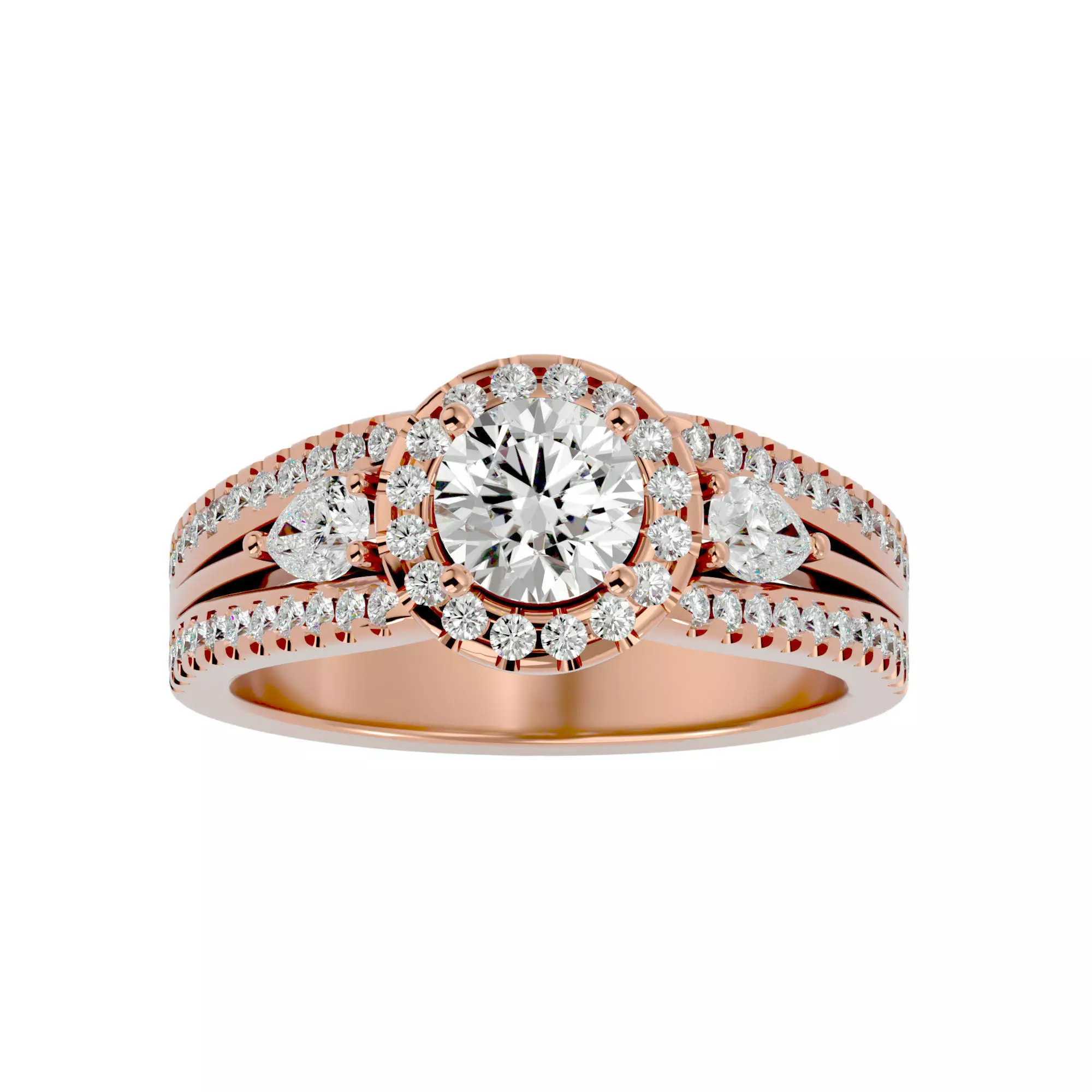 Solitaire ring model 3D print model_0