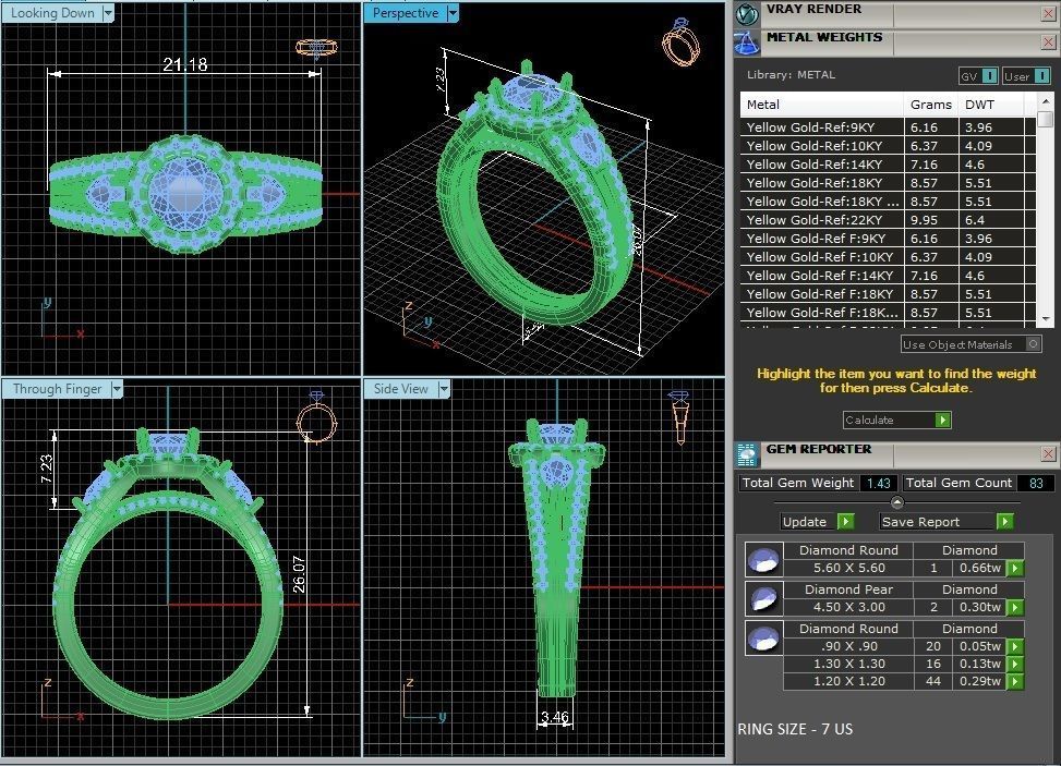 Solitaire ring model 3D print model_12