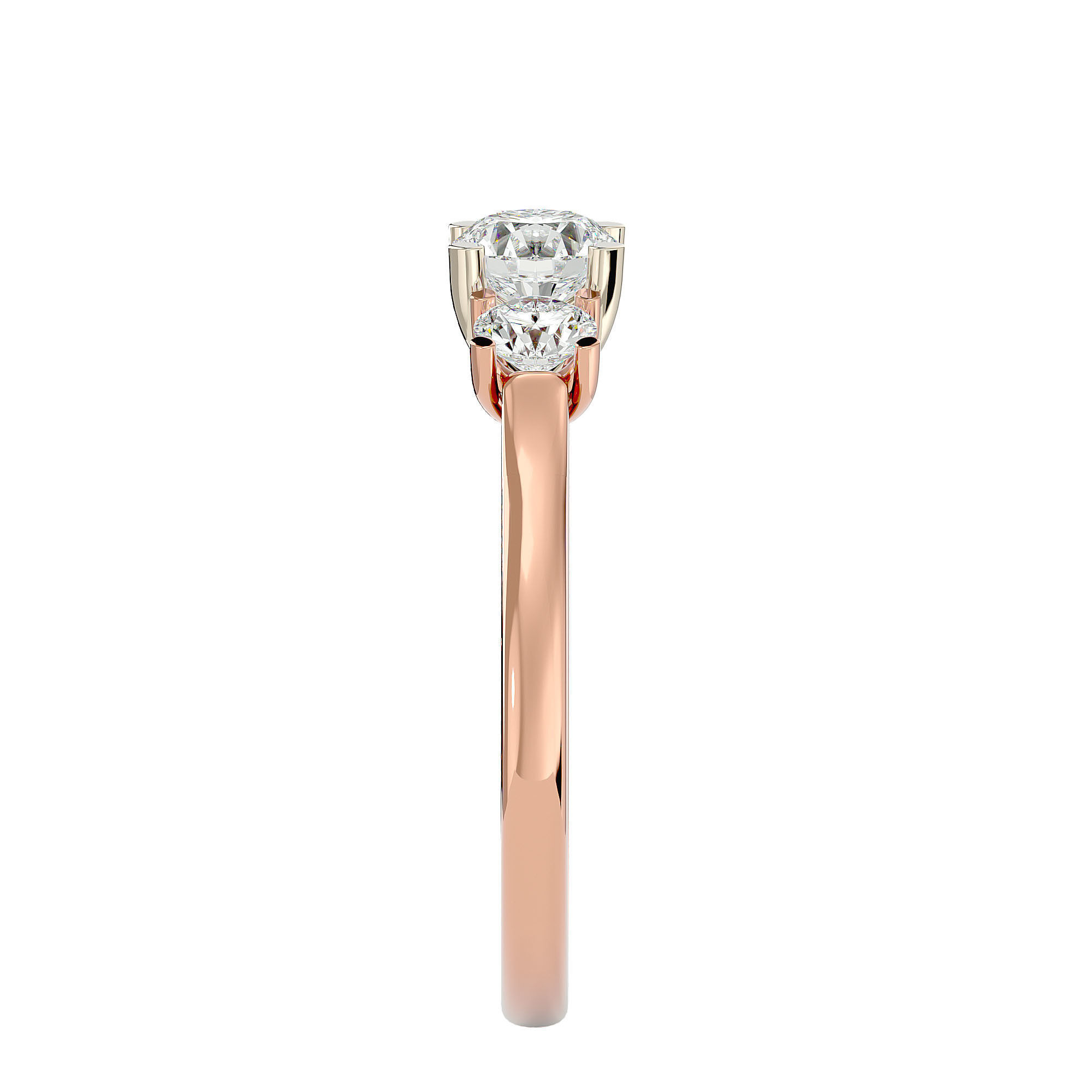 Solitaire ring model 3D print model_8