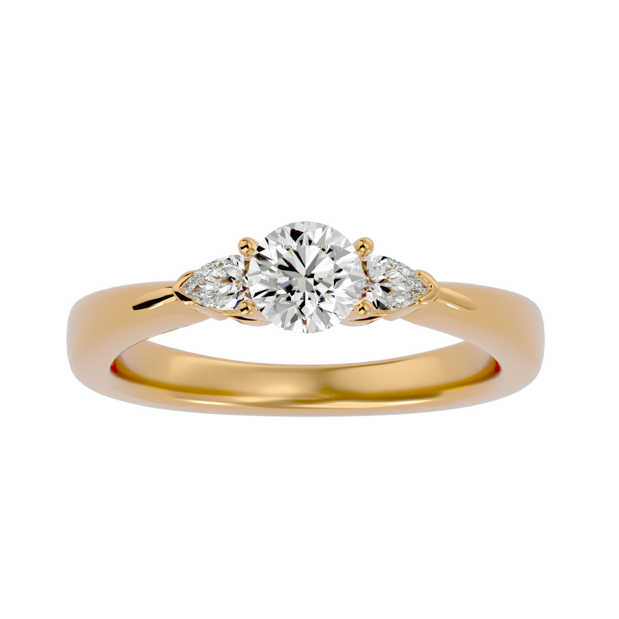 Solitaire ring model 3D print model_1