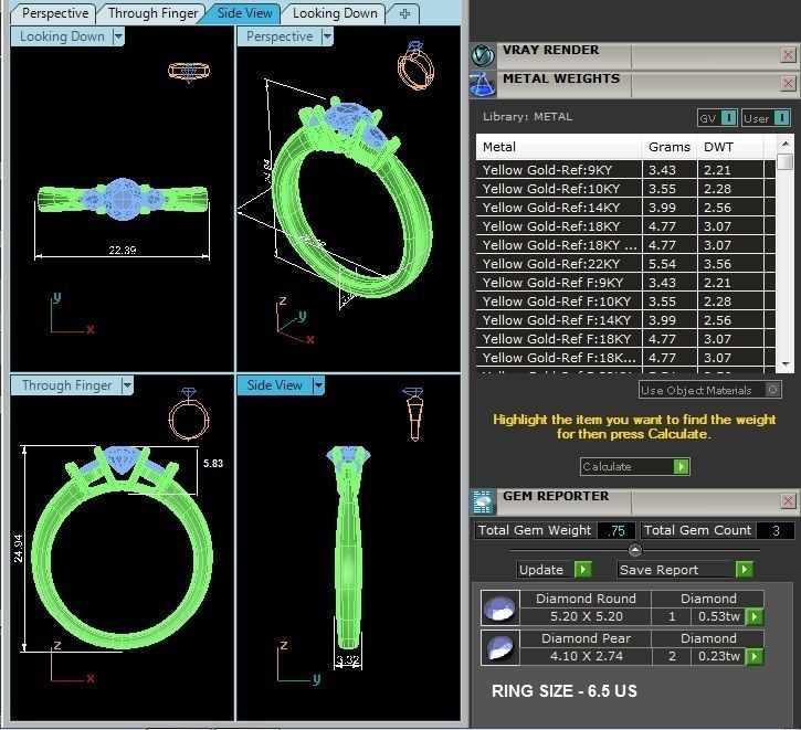 Solitaire ring model 3D print model_4